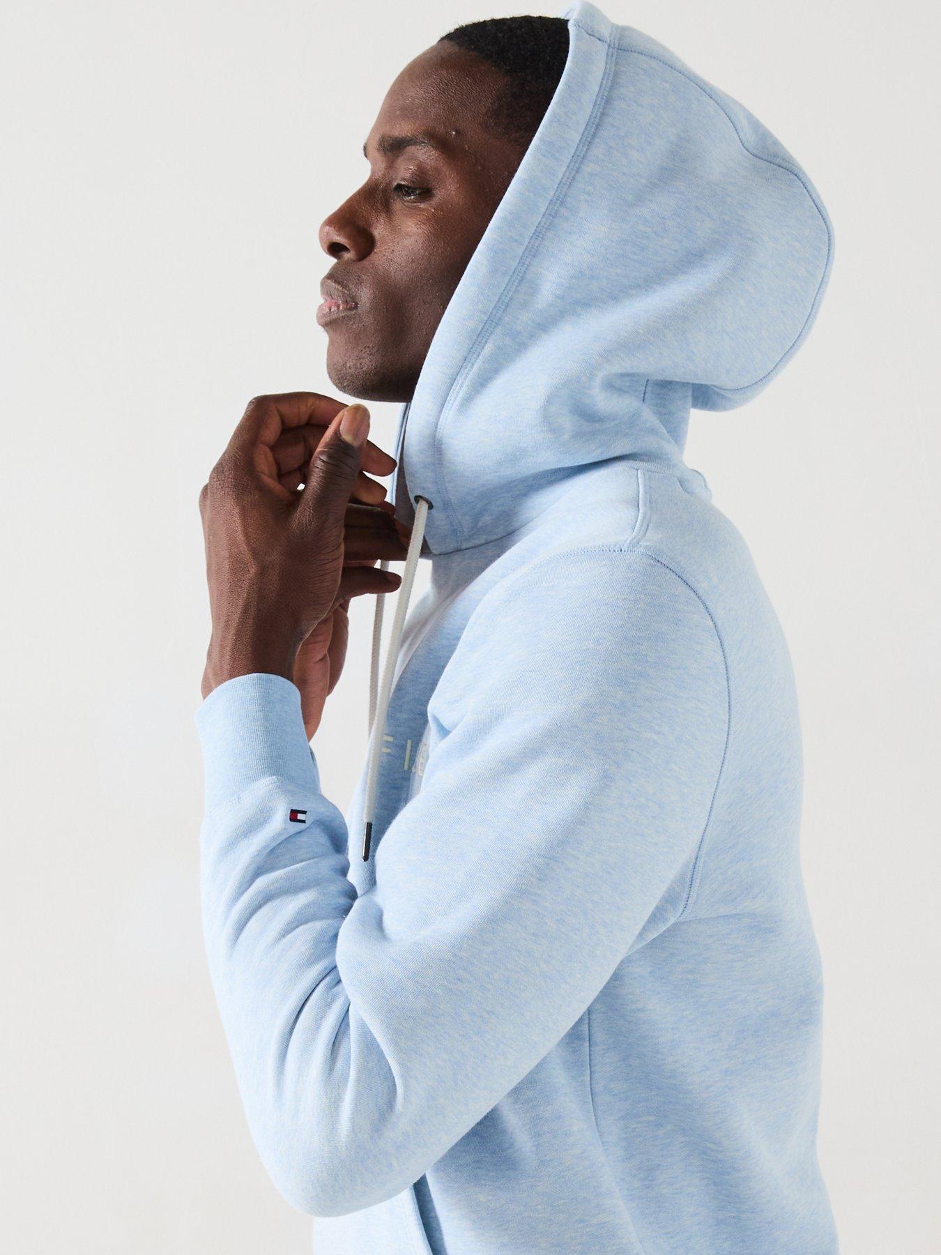 Image 4 of 6 of Tommy Hilfiger Logo Hoodie - Light Blue