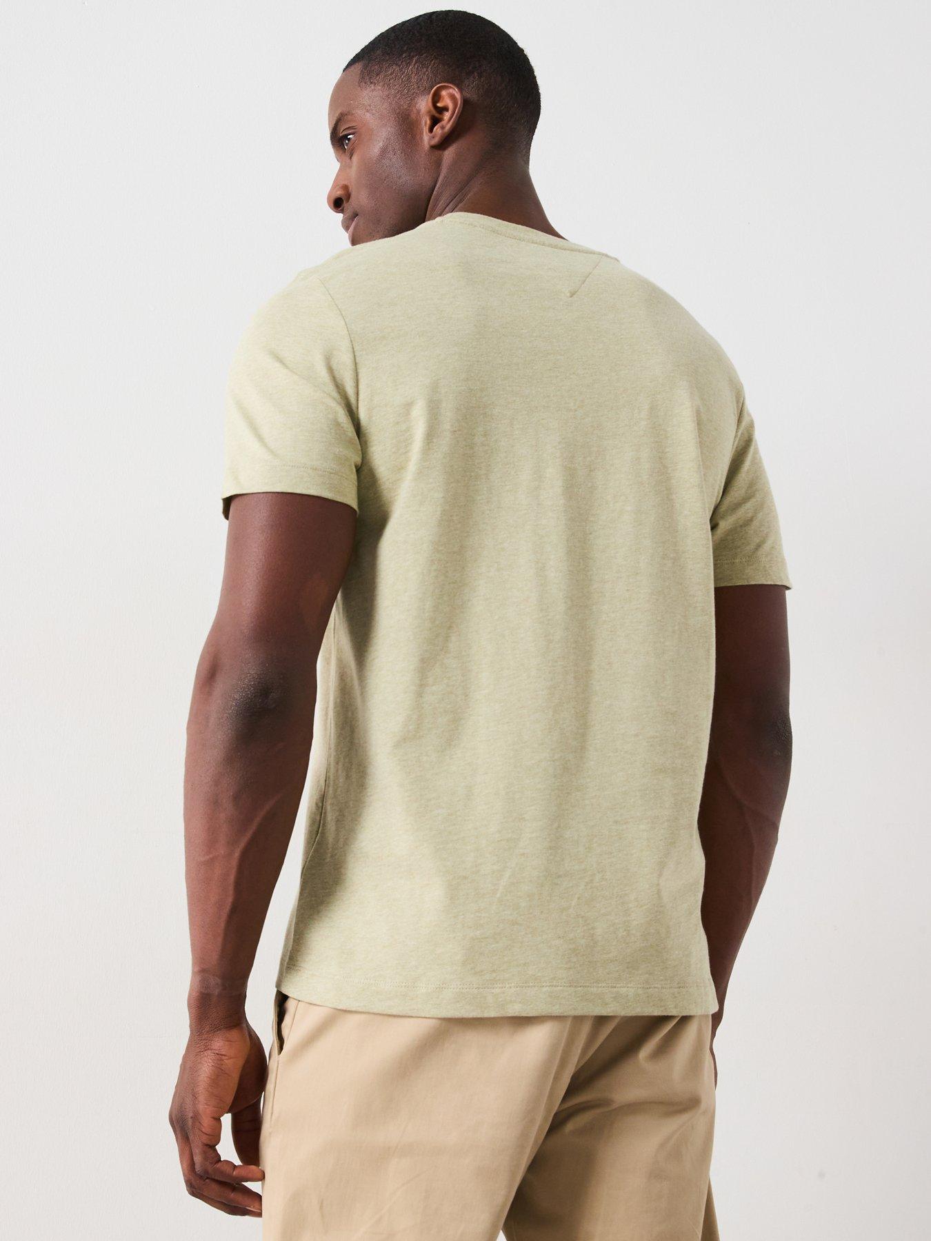 Image 2 of 6 of Tommy Hilfiger Regular Fit Essential Flag Logo Heather T-Shirt - Light Green