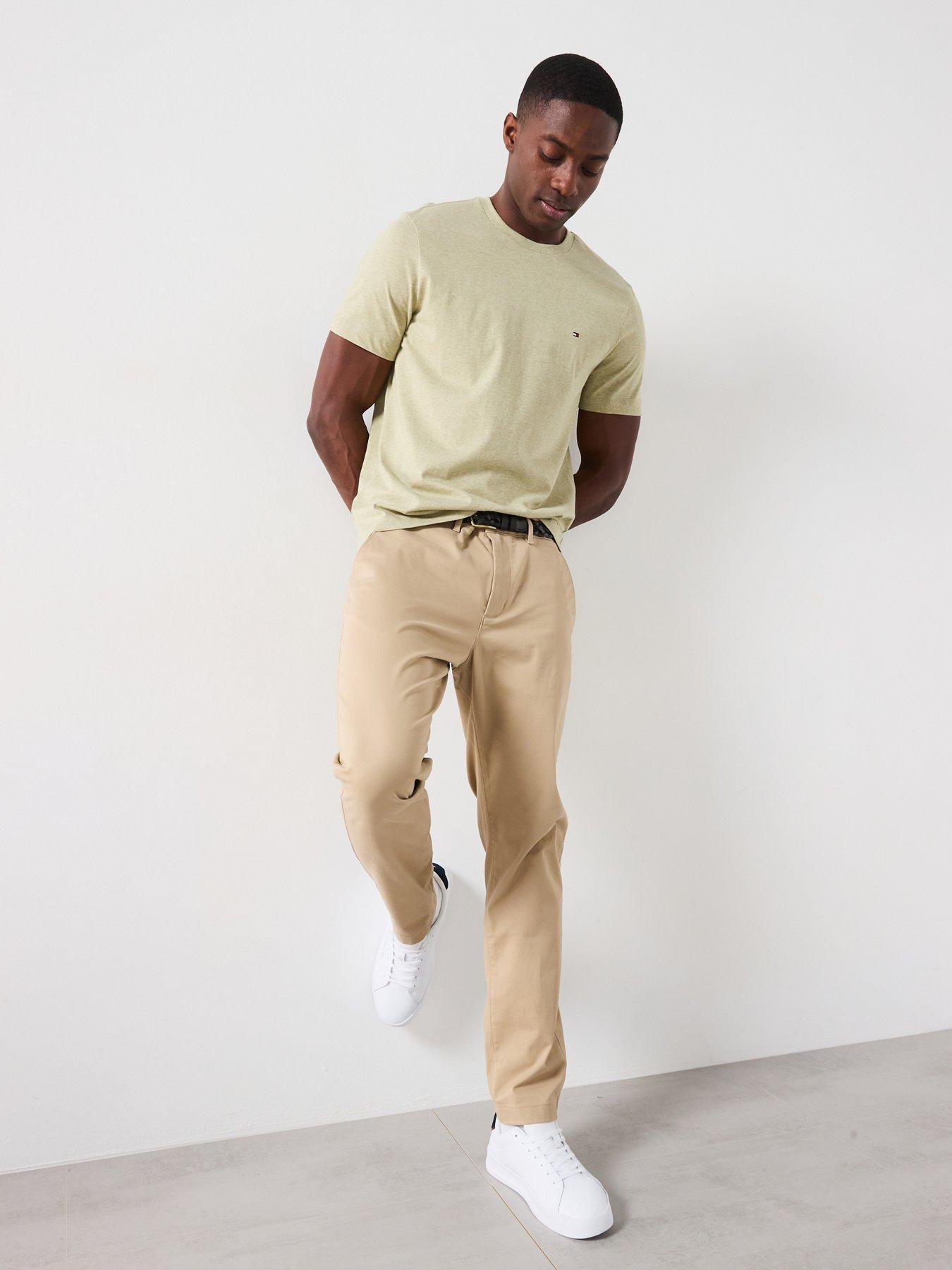 Image 3 of 6 of Tommy Hilfiger Regular Fit Essential Flag Logo Heather T-Shirt - Light Green