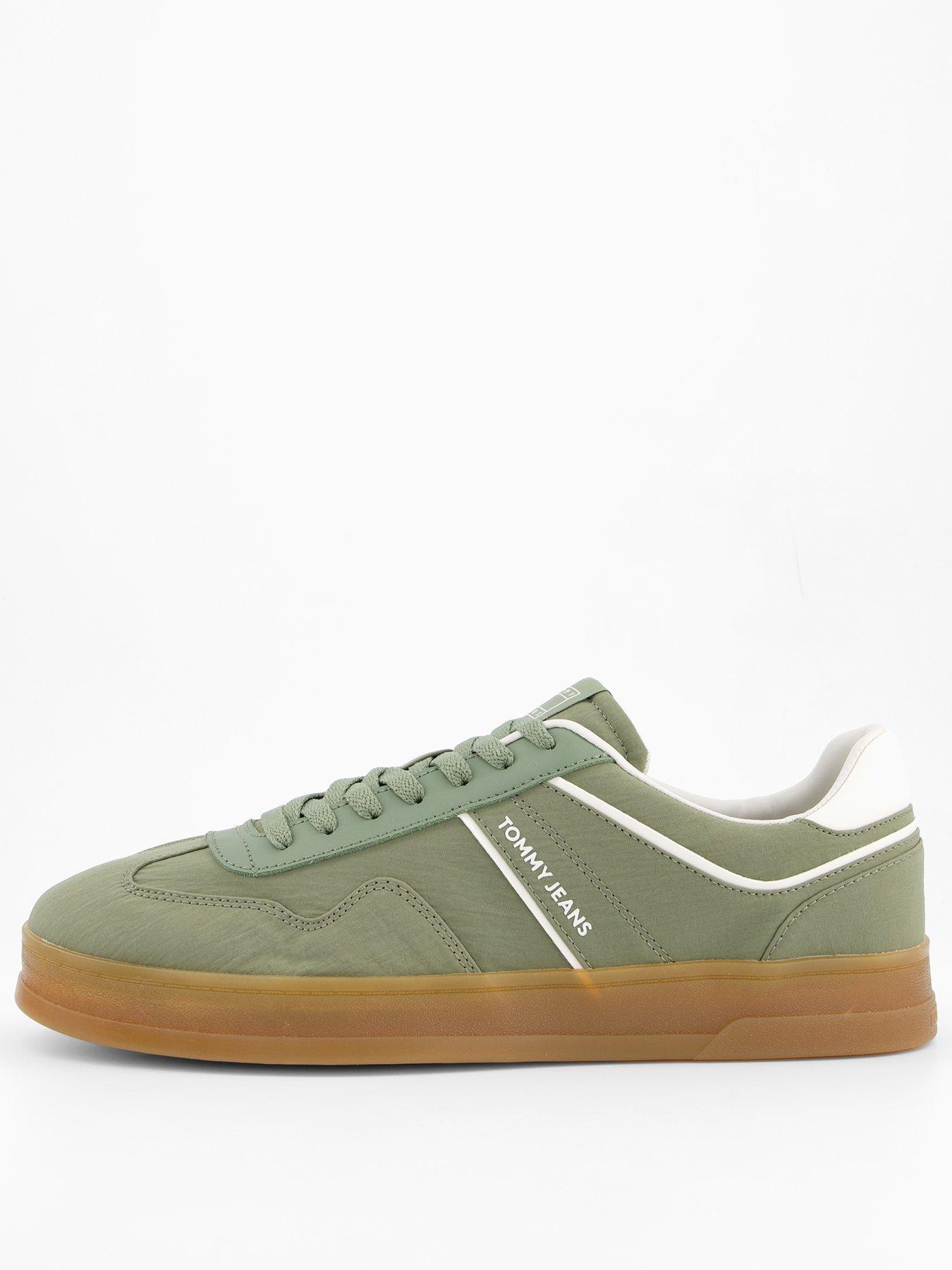undefined Greenwich Mix Media Cupsole Trainers - Green