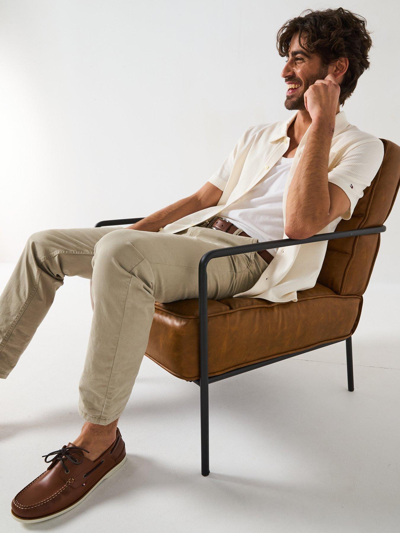 Image 4 of 6 of Tommy Hilfiger Regular Fit Pique Short Sleeve Shirt - White