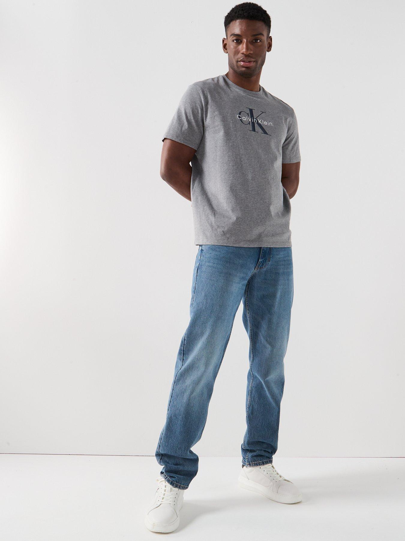 Image 3 of 6 of Calvin Klein Jeans Short Sleeve Hero Monologo T-Shirt 20S - Grey