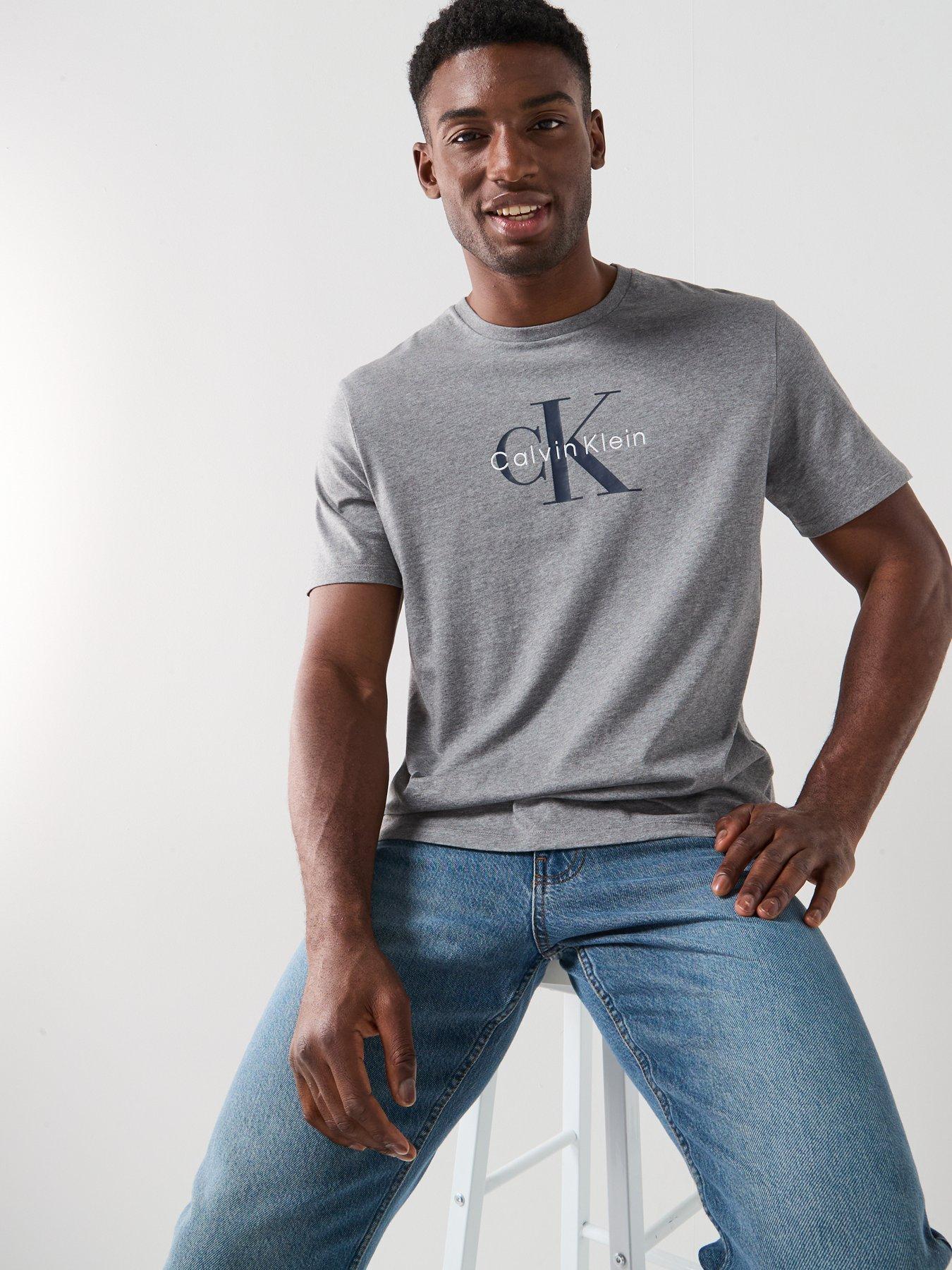 Image 4 of 6 of Calvin Klein Jeans Short Sleeve Hero Monologo T-Shirt 20S - Grey