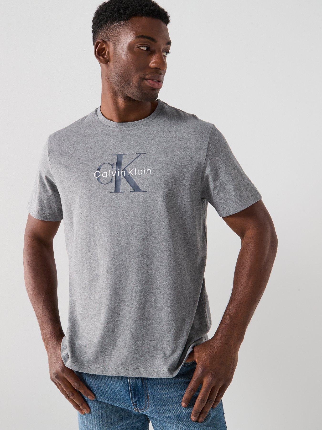 Image 6 of 6 of Calvin Klein Jeans Short Sleeve Hero Monologo T-Shirt 20S - Grey