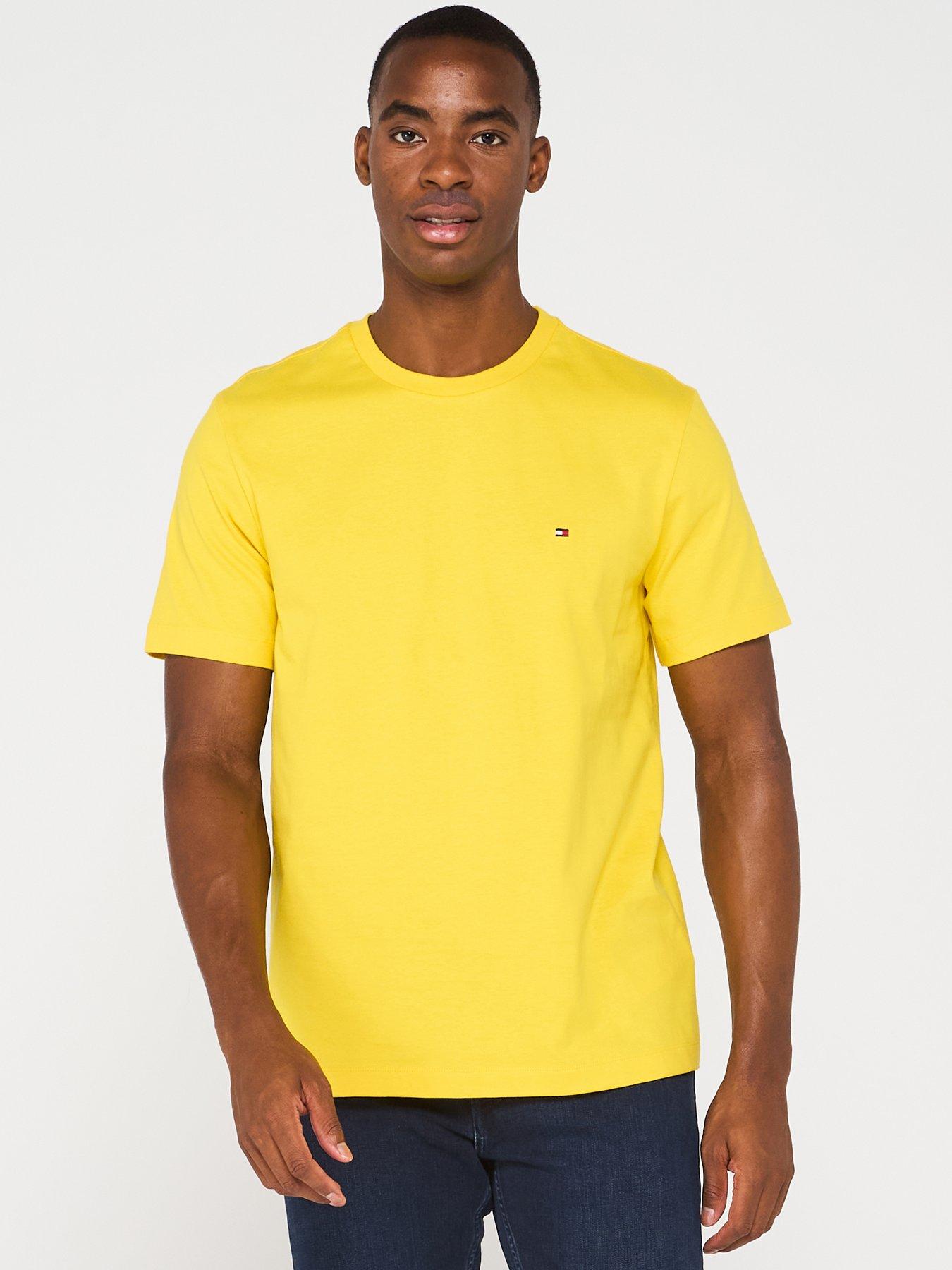 undefined Regular Fit Essential Flag Logo T-Shirt - Yellow