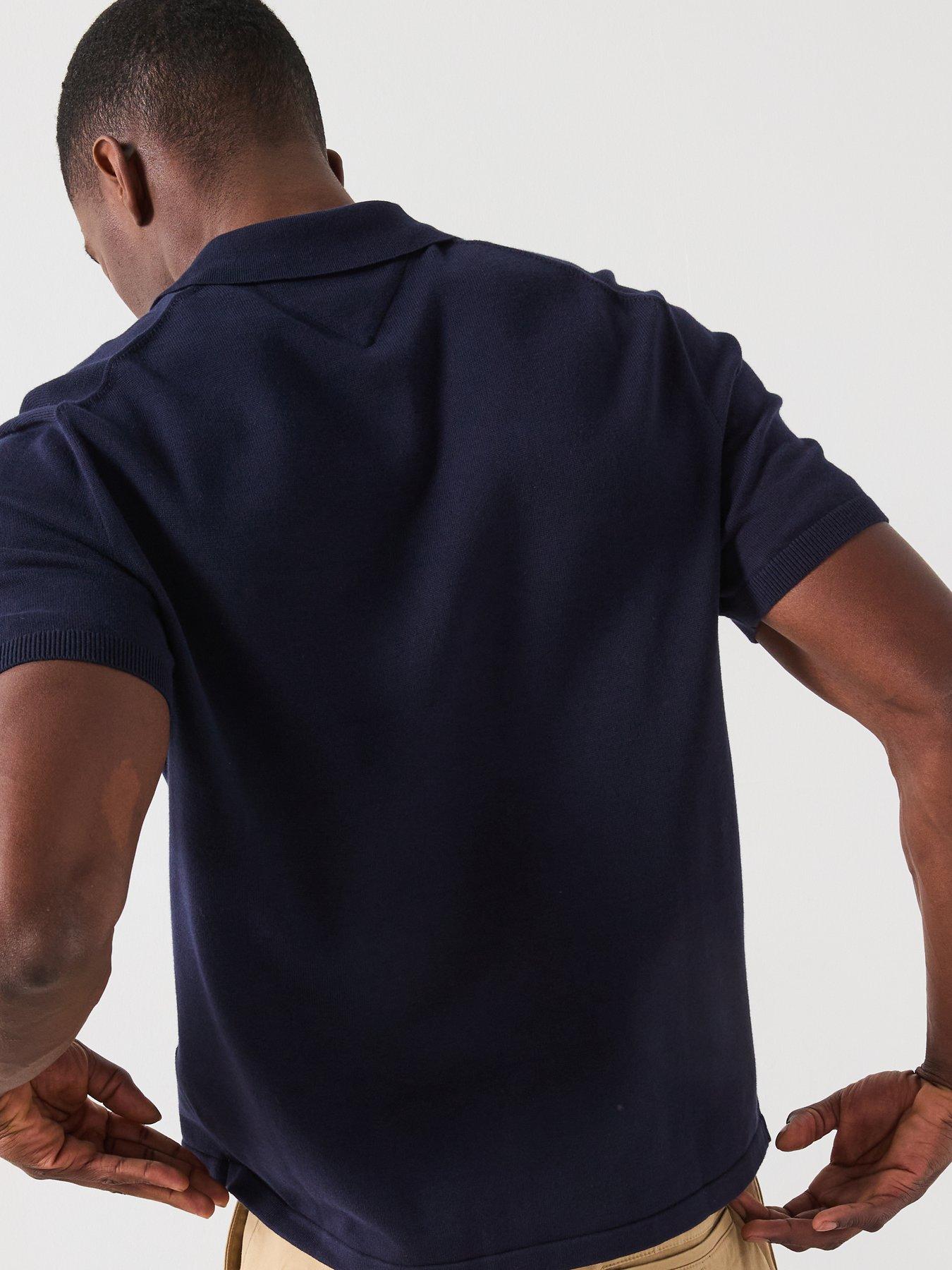 Image 5 of 6 of Tommy Hilfiger Essential Cotton Short Sleeve Shirt - Navy