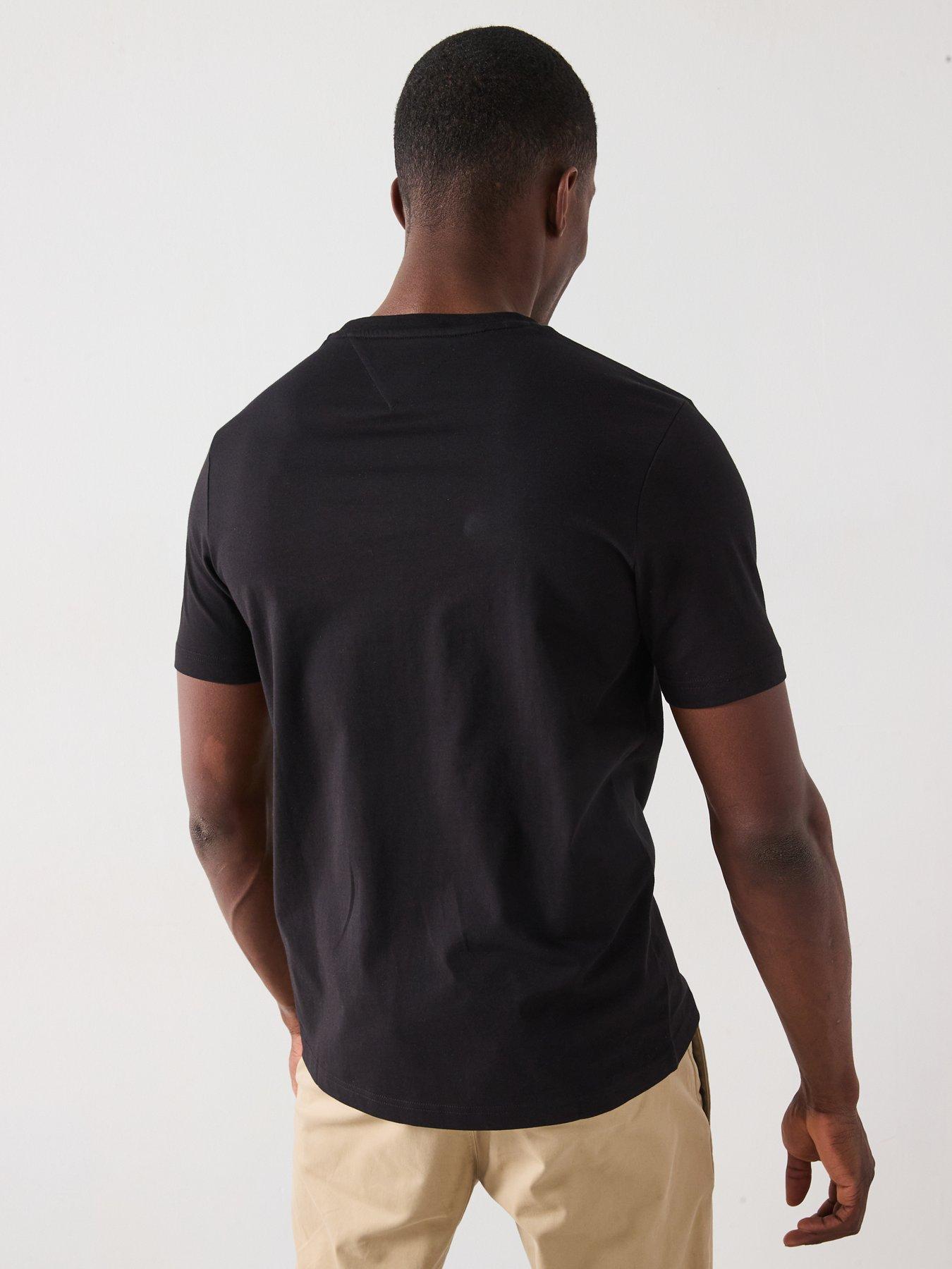 Image 2 of 6 of Tommy Hilfiger Large Centre Logo T-Shirt - Black