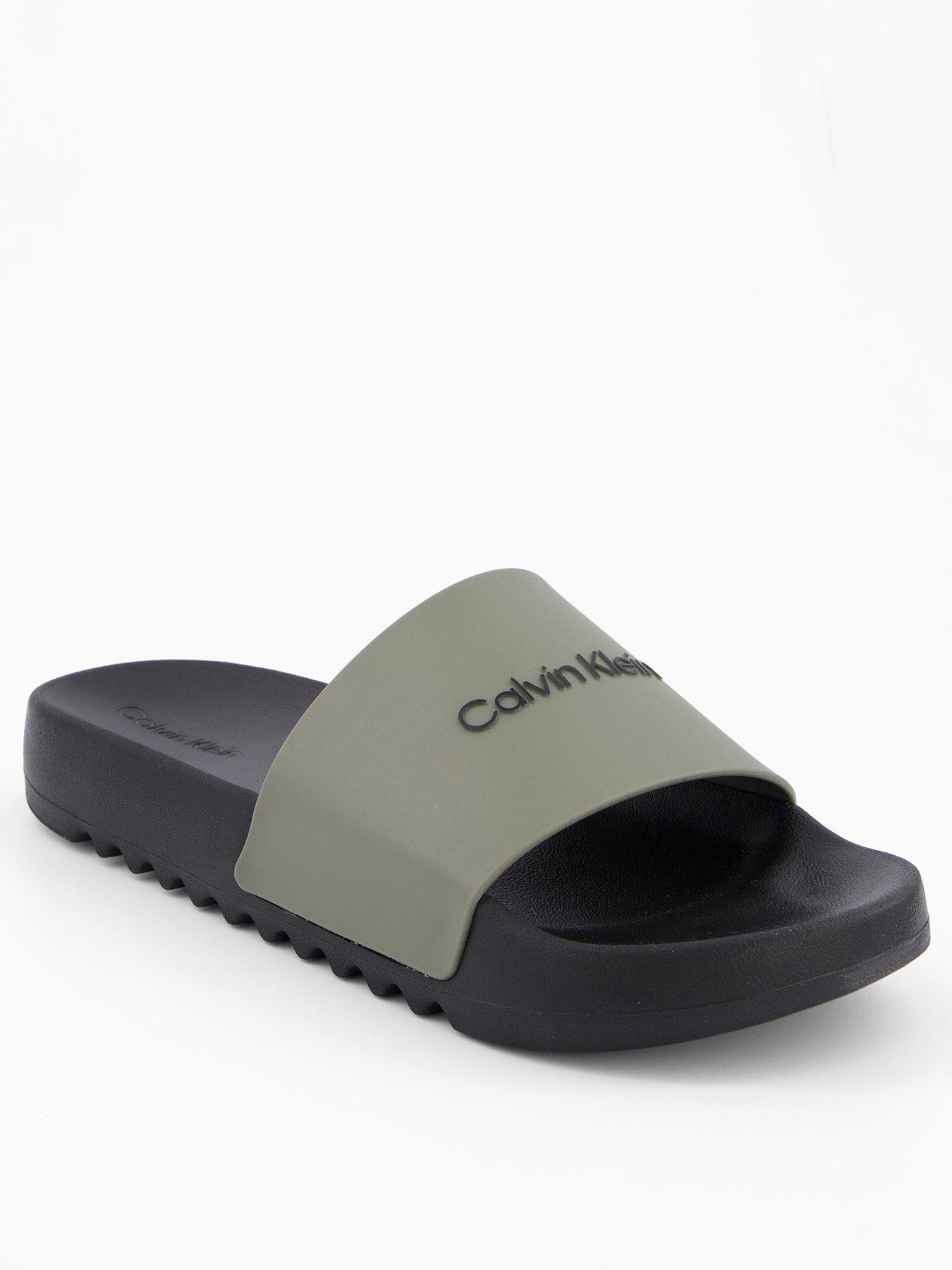 Calvin Klein Chunky Pool Sliders - Green