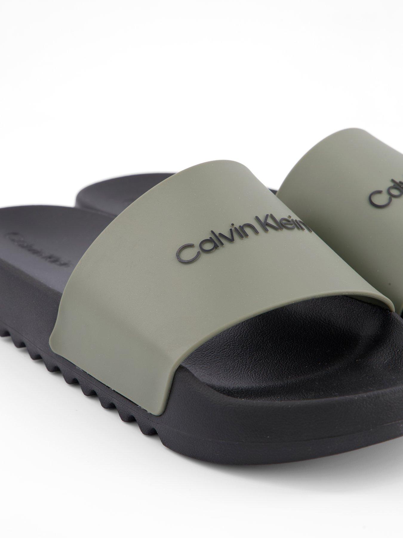Calvin Klein Chunky Pool Sliders Green Very
