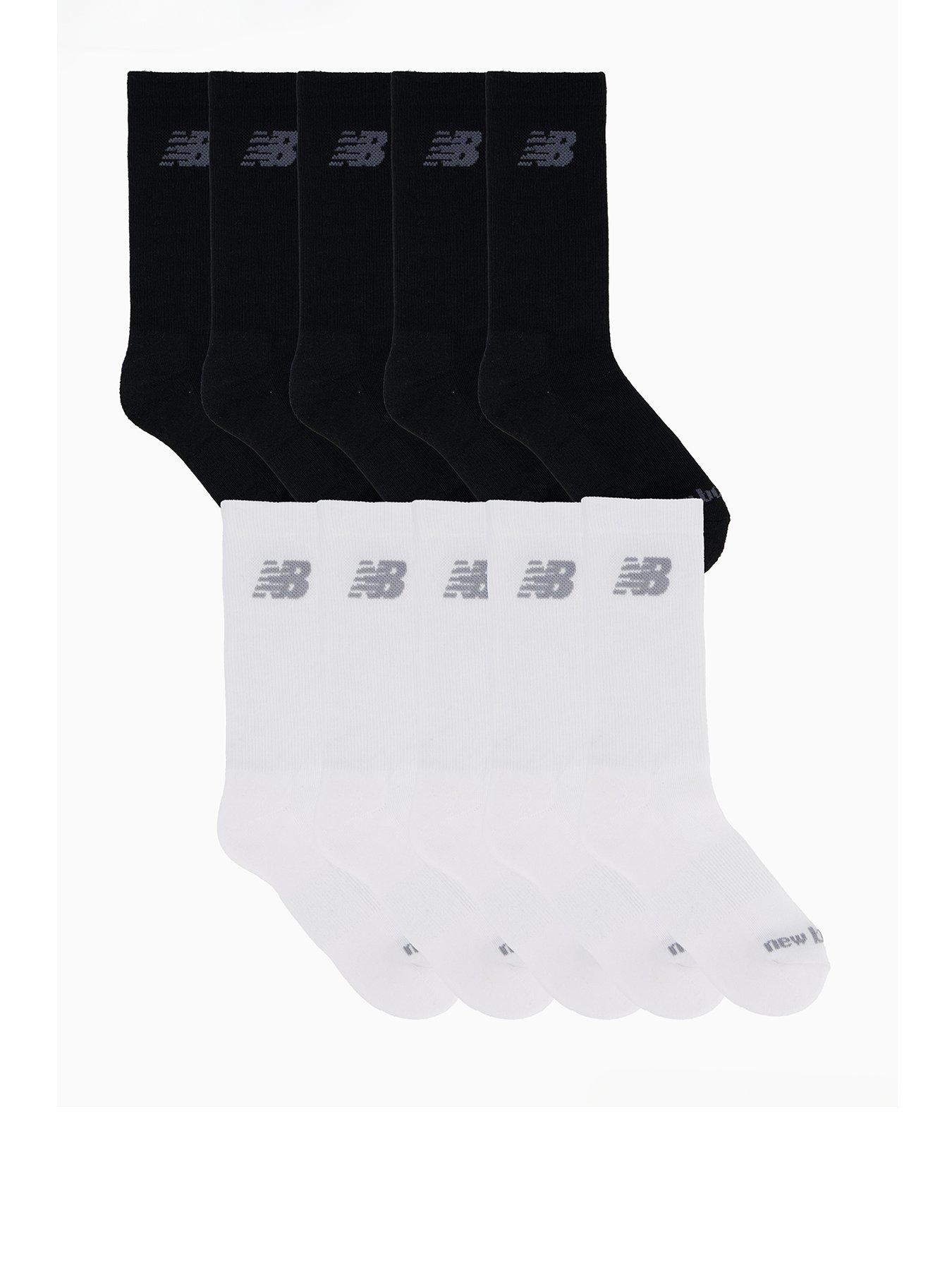 undefined Unisex Performance Poly Cushion Crew 10 Pack - White/Black - Multi