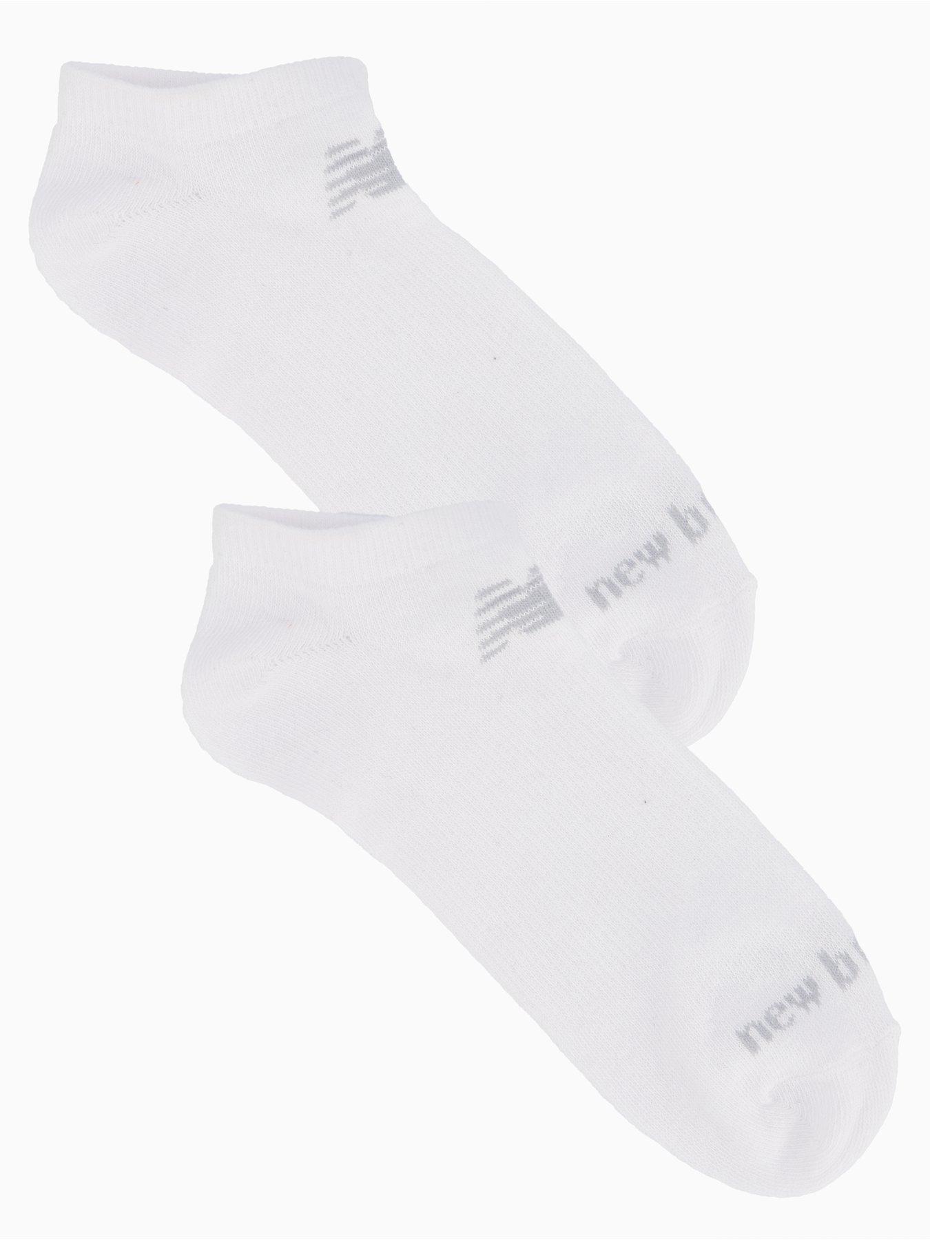 New Balance: Unisex Performance Cotton Flat Knit No Show 2 Pack Socks - White