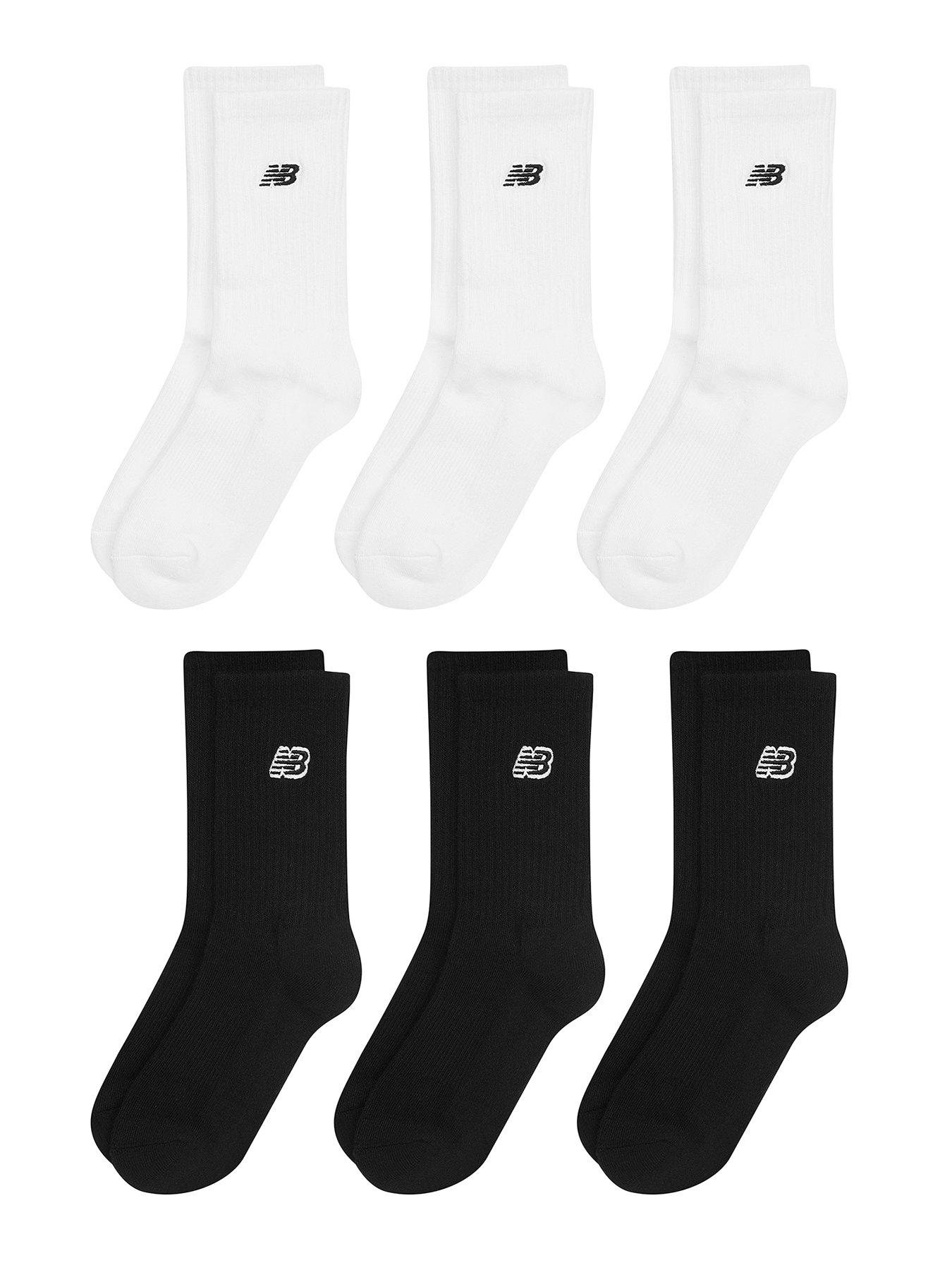 Image 2 of 3 of New Balance Unisex Kids Patch Logo 6 Pack Socks - Black / White