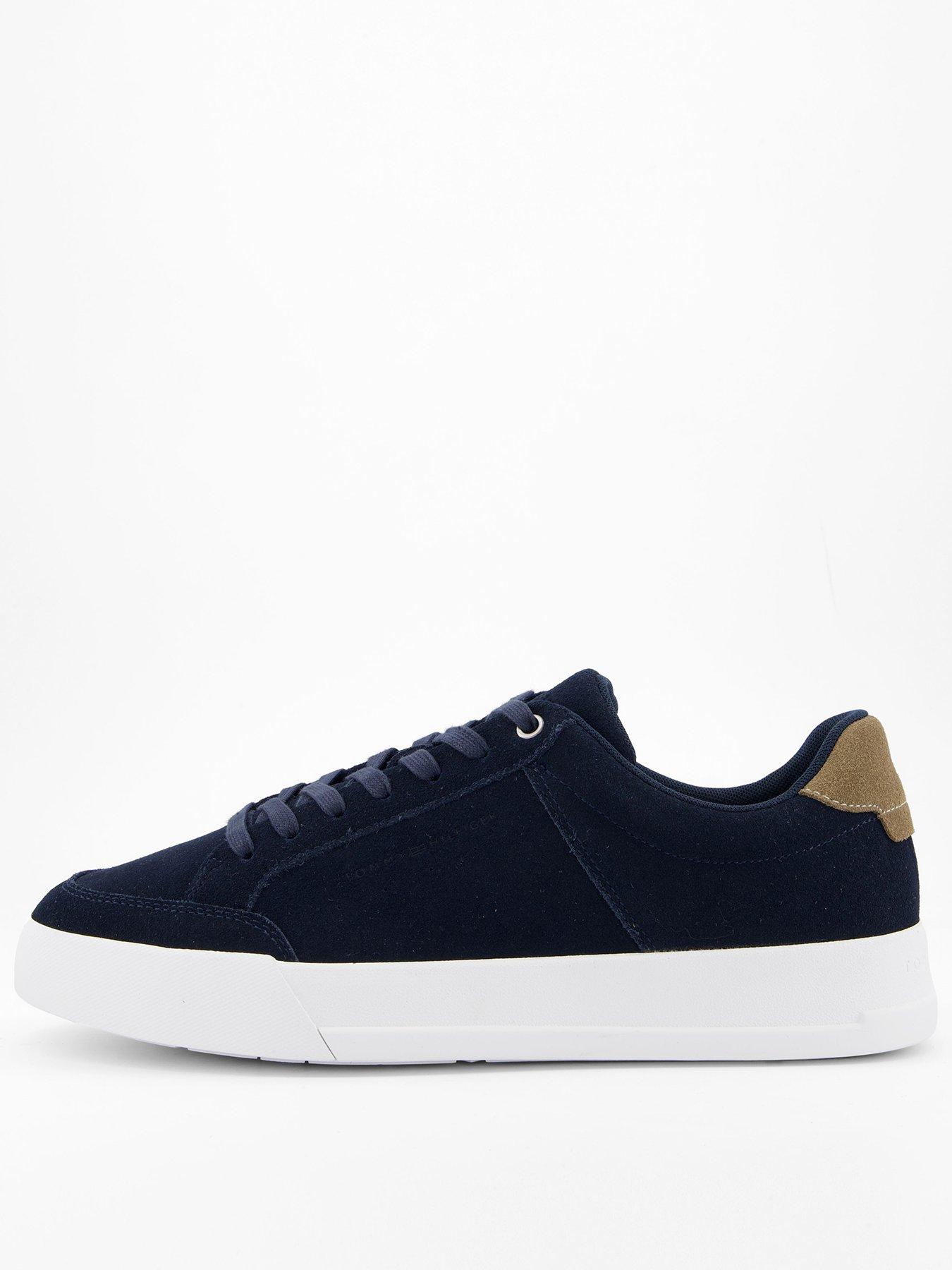 Image 1 of 7 of Tommy Hilfiger Court Summer Suede Trainers - Navy