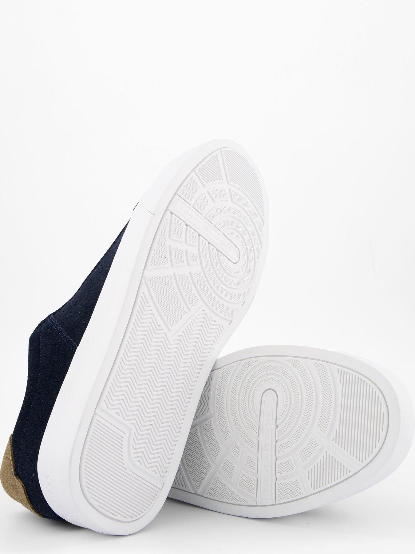 Image 4 of 7 of Tommy Hilfiger Court Summer Suede Trainers - Navy