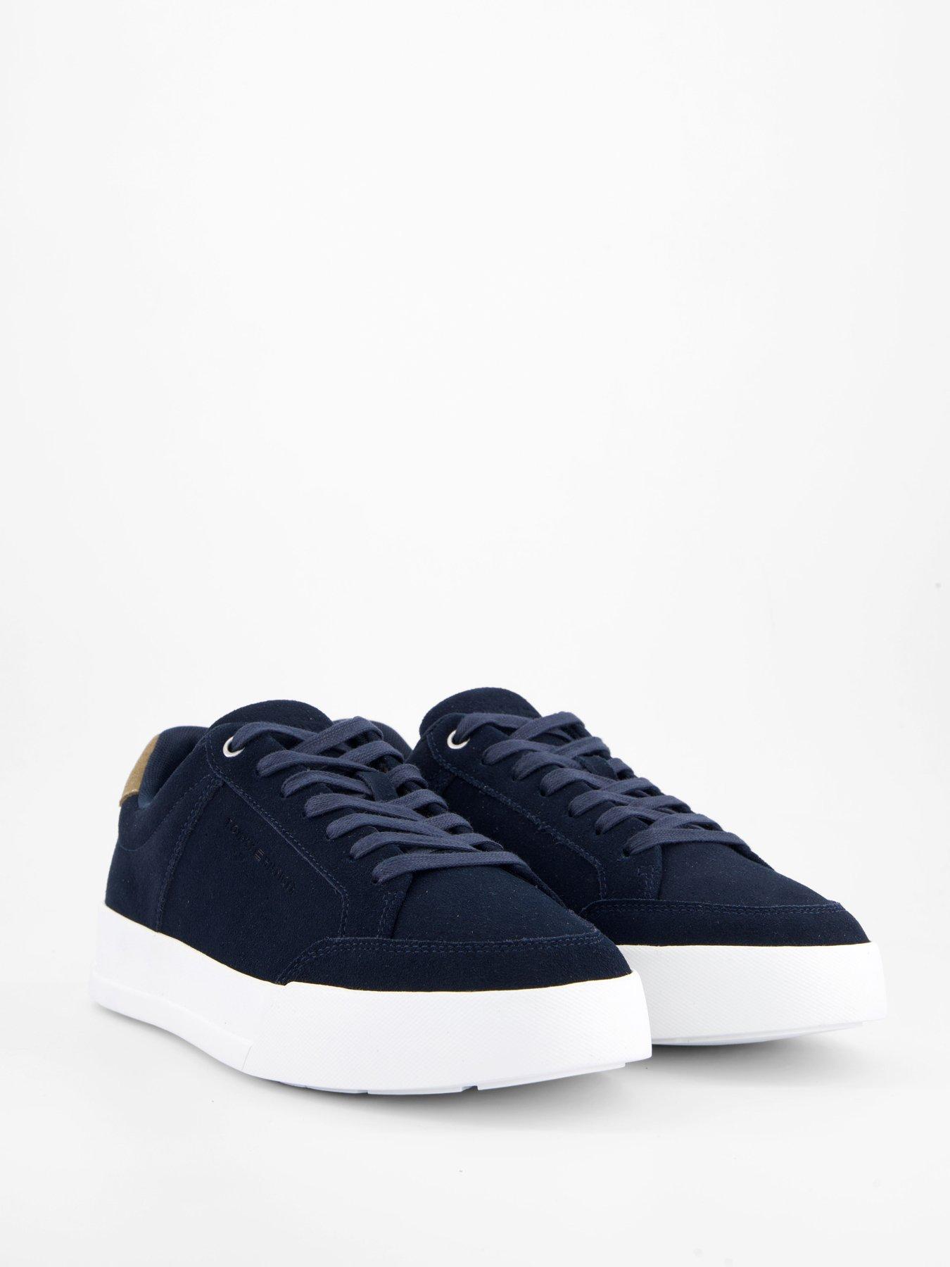 Image 6 of 7 of Tommy Hilfiger Court Summer Suede Trainers - Navy