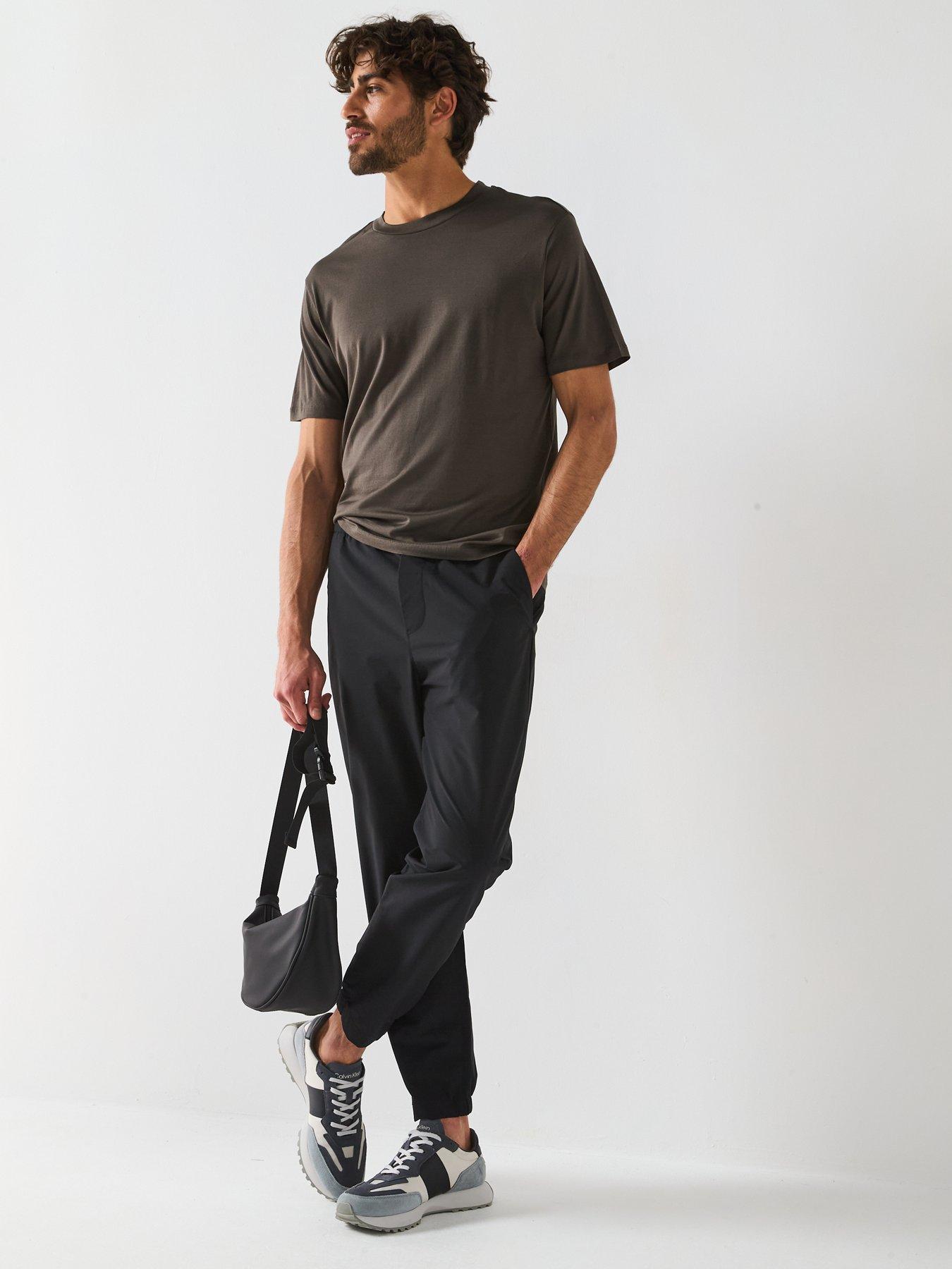 Image 3 of 6 of Calvin Klein Tech Slim Pull-On Trousers - Black