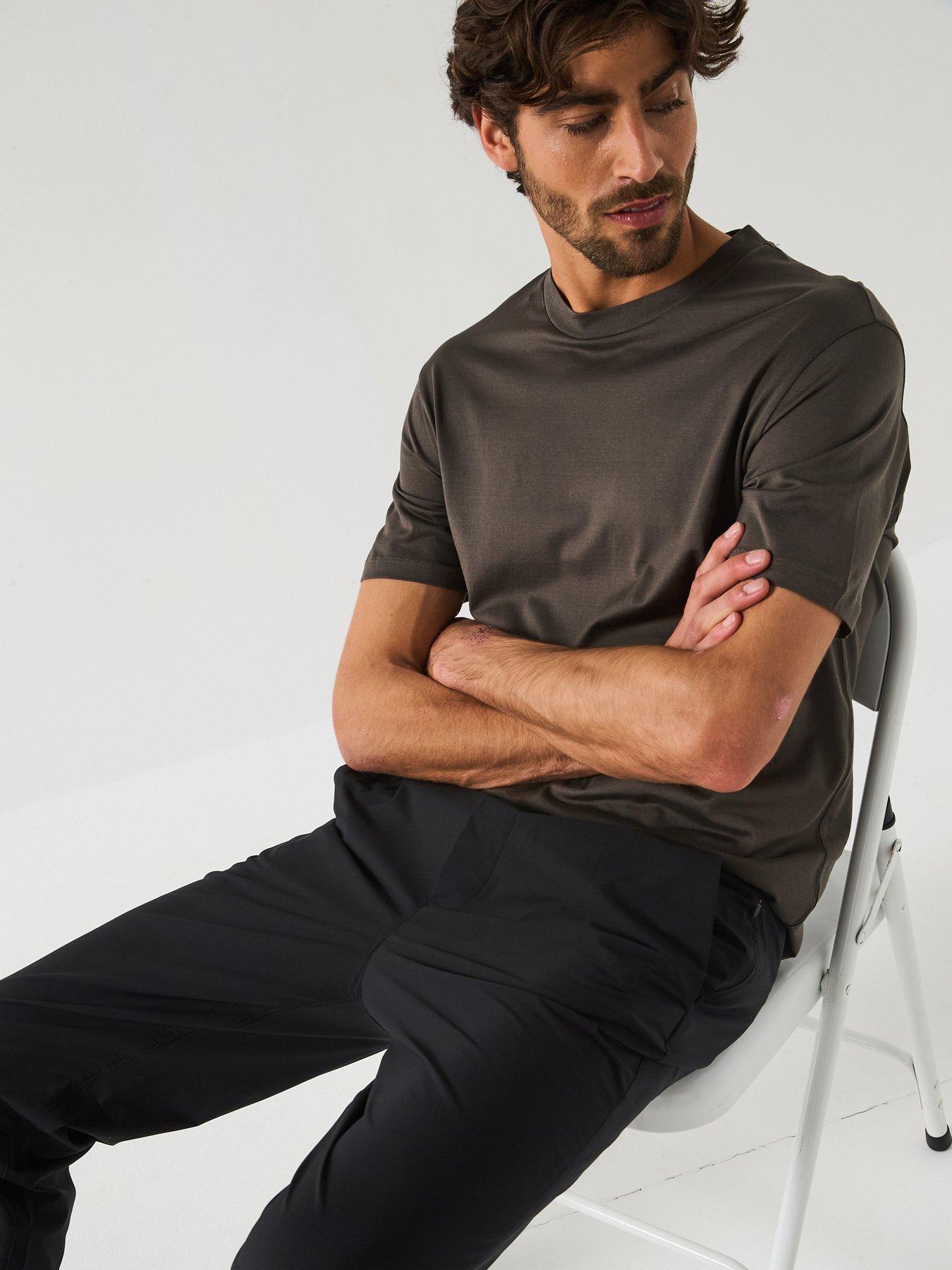 Image 4 of 6 of Calvin Klein Tech Slim Pull-On Trousers - Black