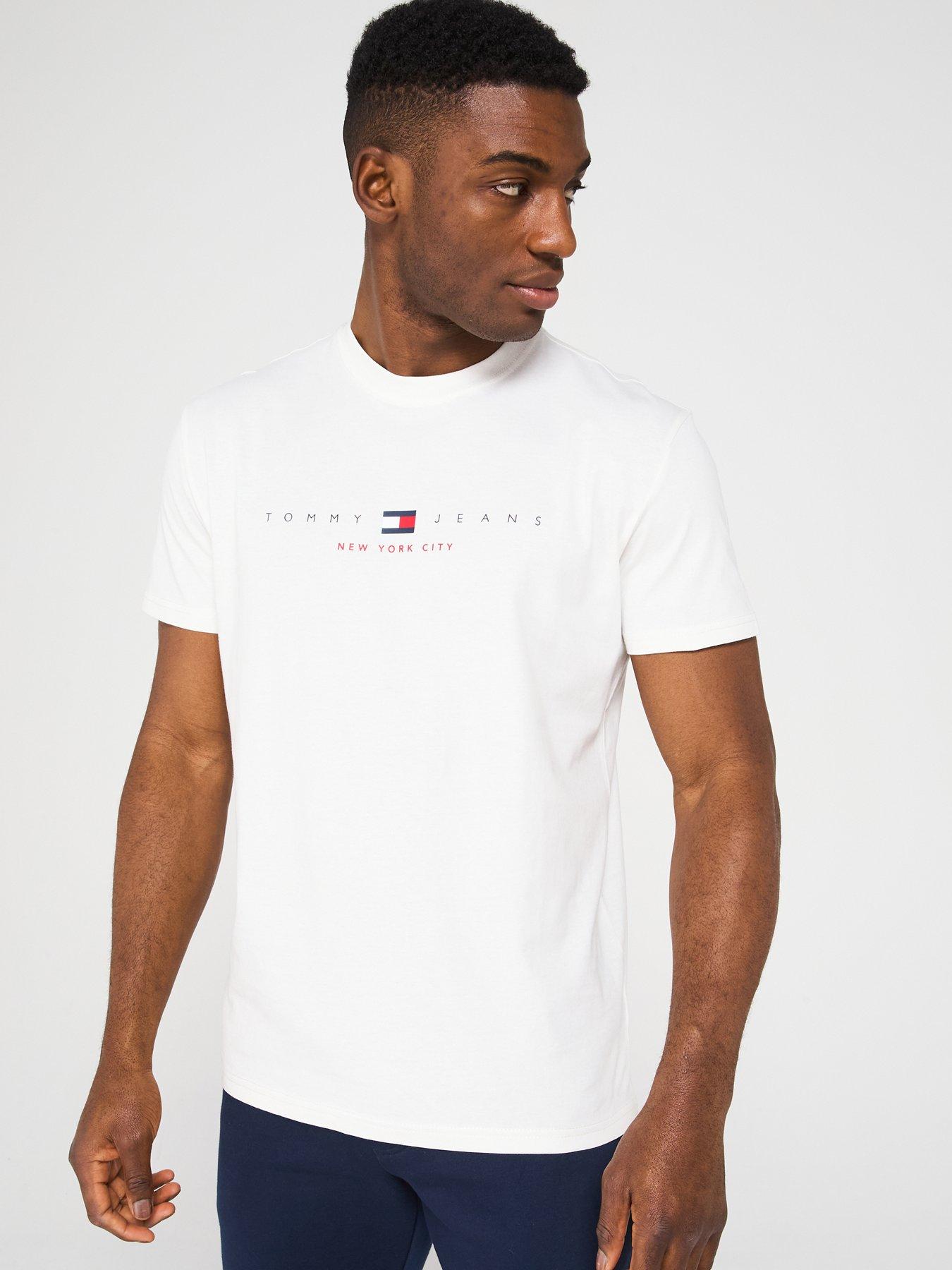 undefined Regular Fit Flag Linear T-Shirt - White