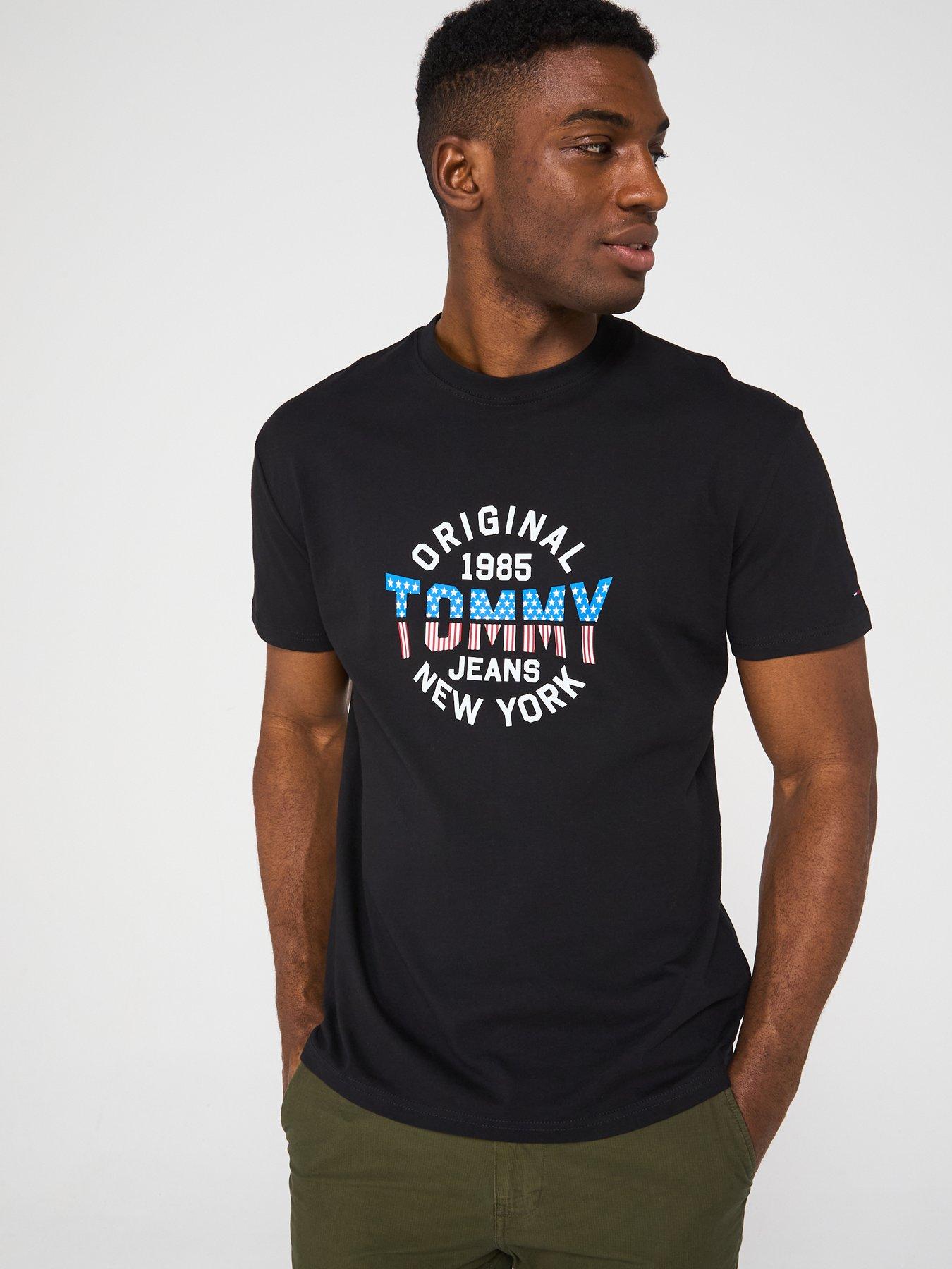 undefined Regular Fit USA Circle Graph T-Shirt - Black