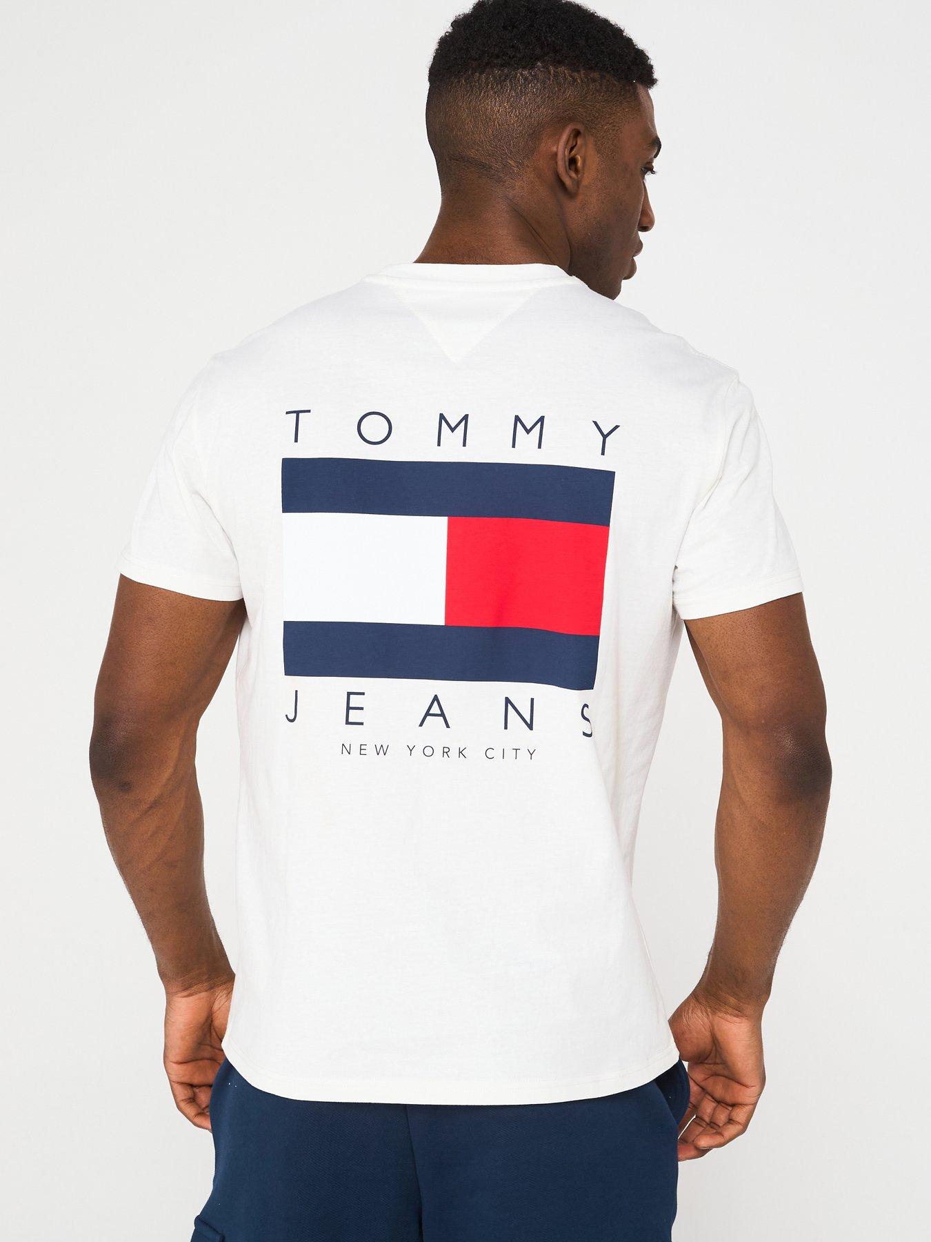 undefined Regular Fit Flag Graphic Back Print T-Shirt - White