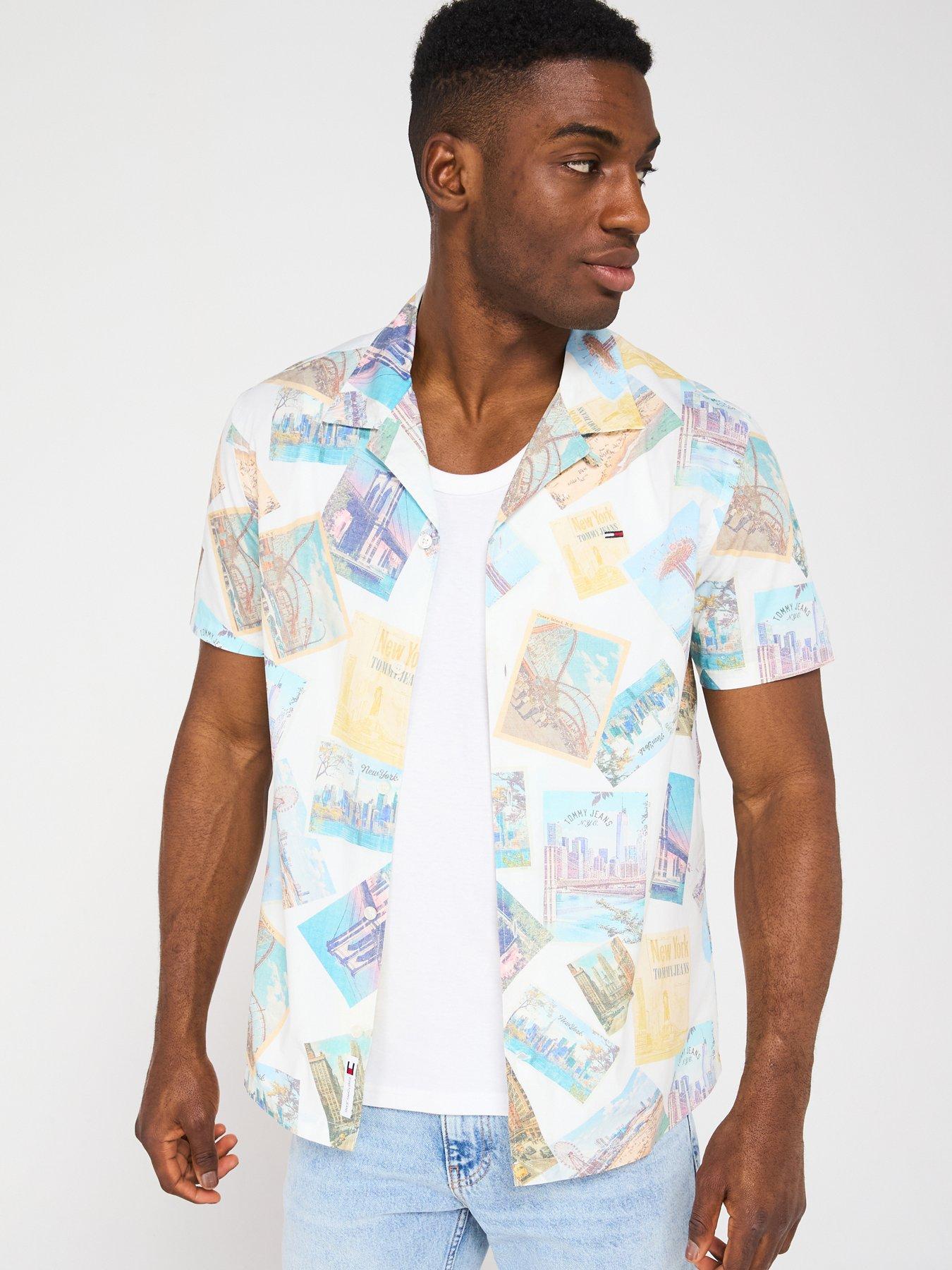 undefined Aop Poplin Camp Short Sleeve Shirt - Multi