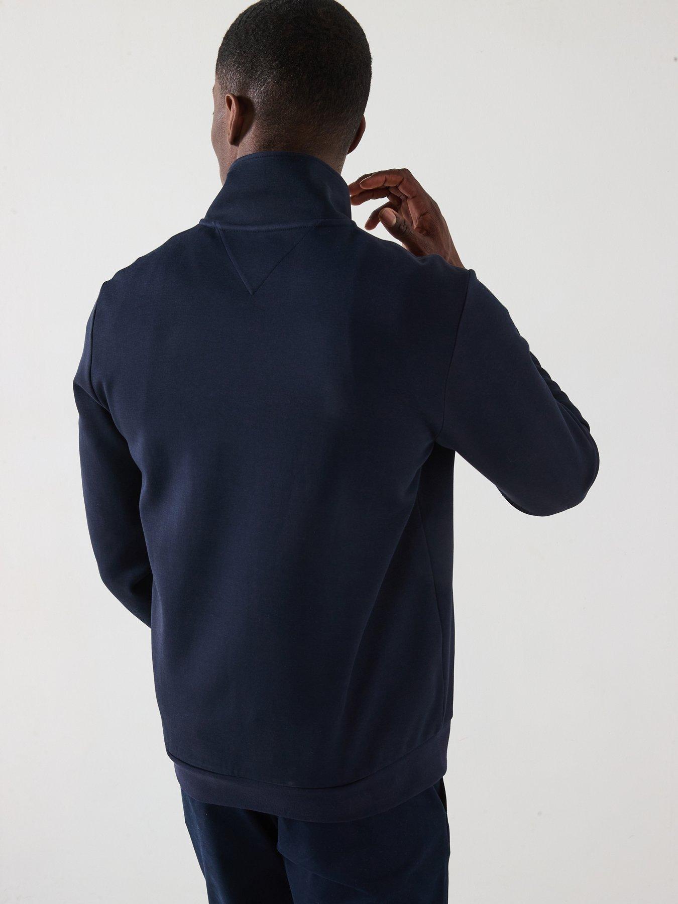 Image 2 of 6 of Tommy Hilfiger Essential Intechno 1/4 Zip Sweater - Navy