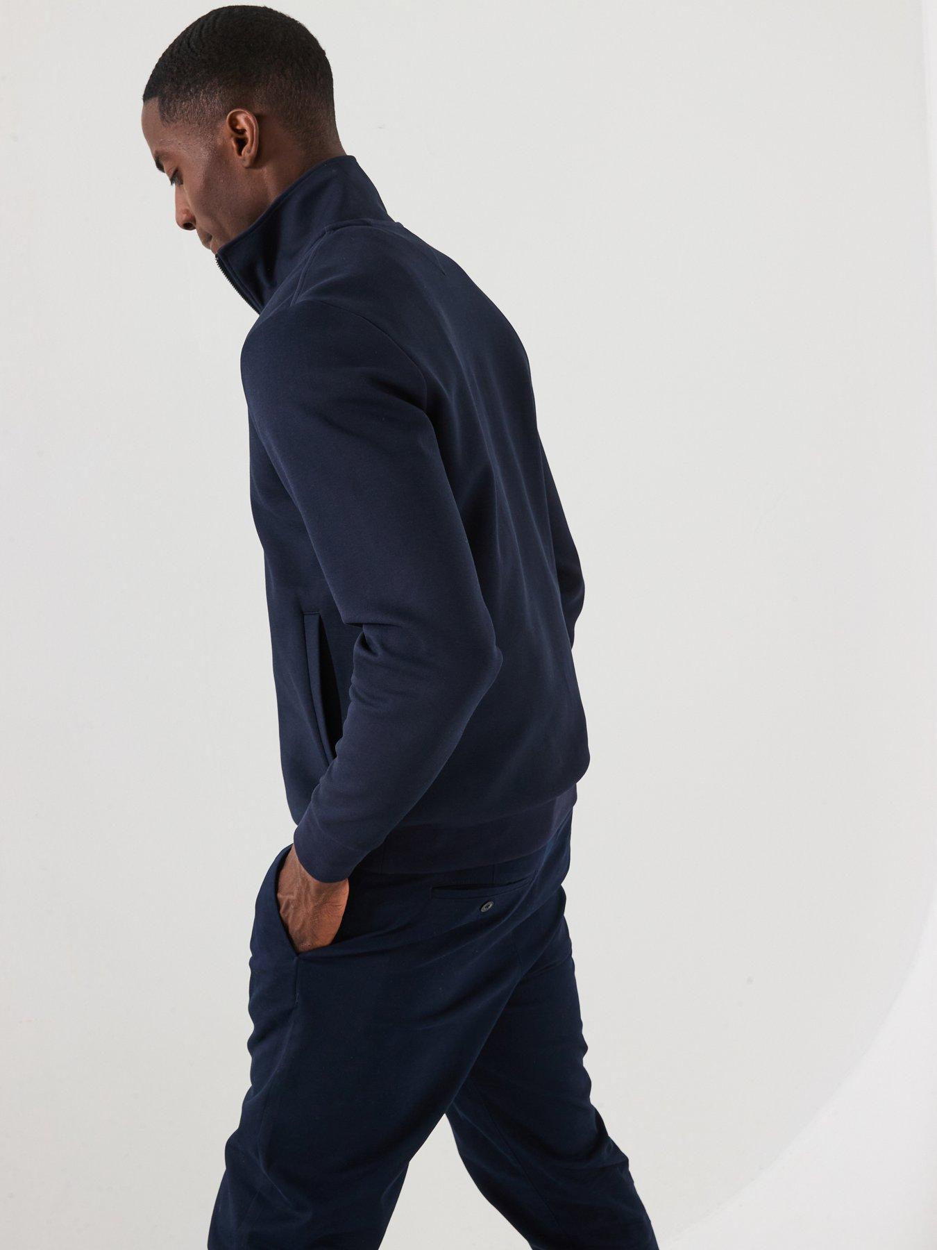 Image 5 of 6 of Tommy Hilfiger Essential Intechno 1/4 Zip Sweater - Navy