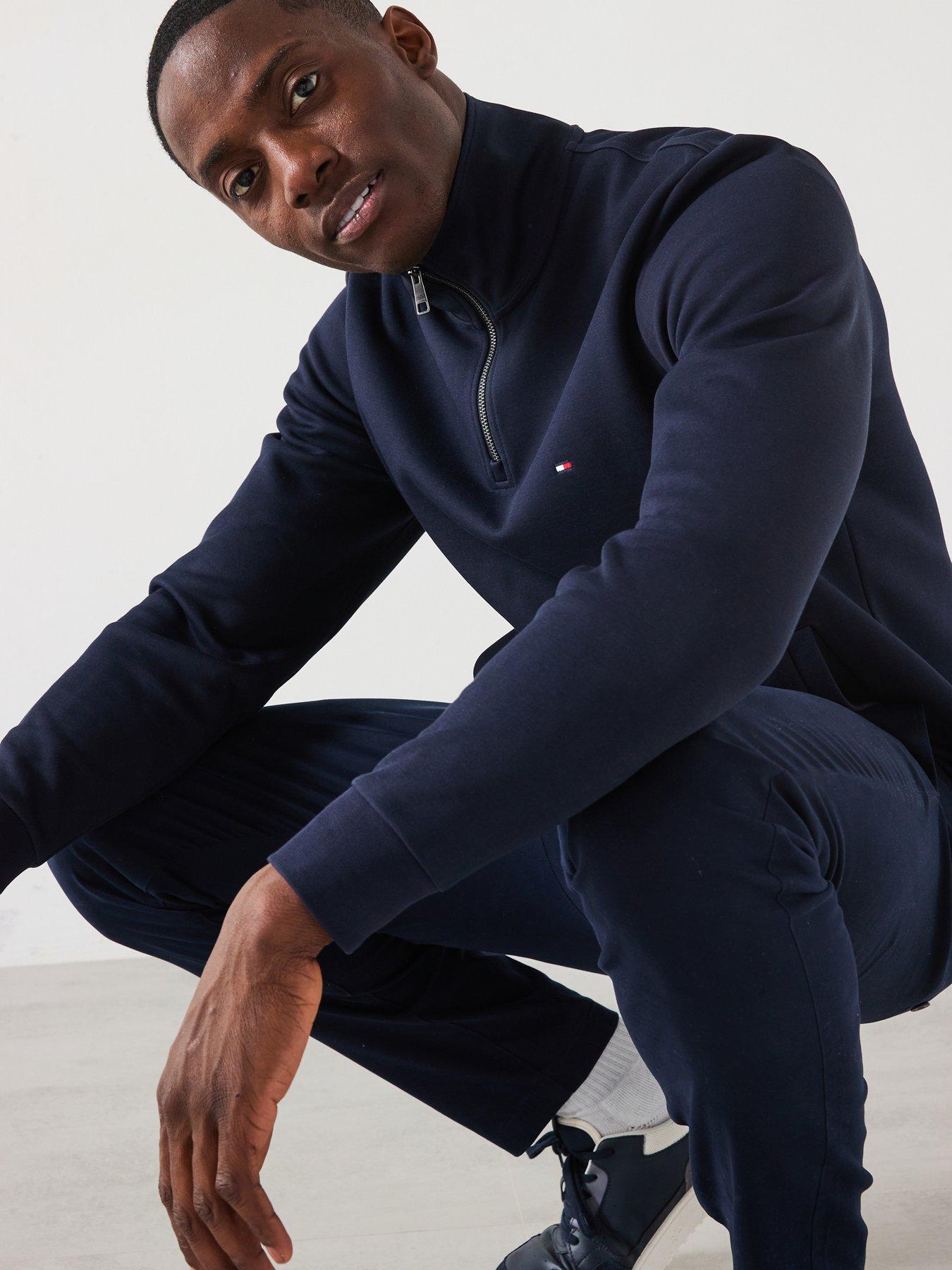 Image 6 of 6 of Tommy Hilfiger Essential Intechno 1/4 Zip Sweater - Navy