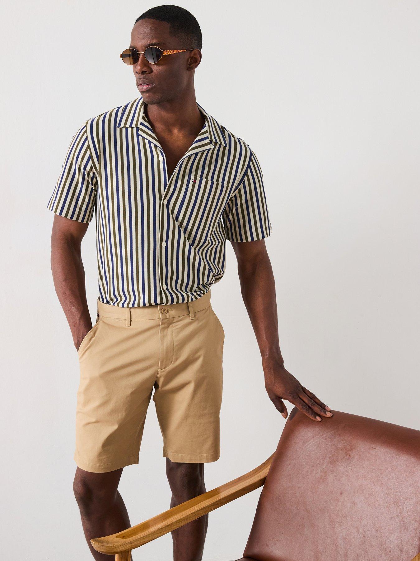 undefined 1985 Knitted Stripe Short Sleeve Shirt - Green