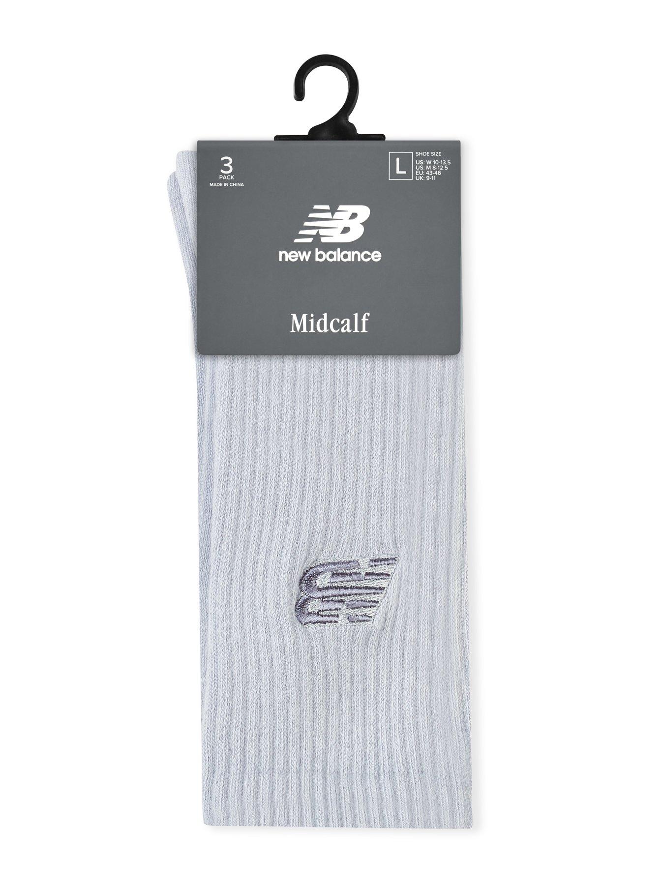 Image 3 of 3 of New Balance Unisex Embroidery Logo 3 Pack Midcalf Socks - Multi