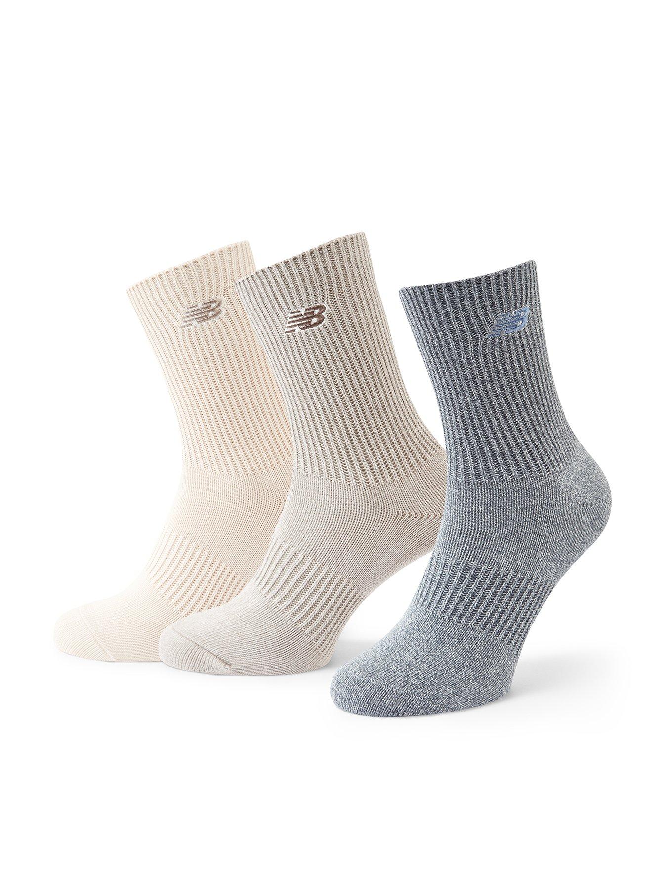 undefined Unisex Embroidery Logo 3 Pack Midcalf Socks - Grey - Multi
