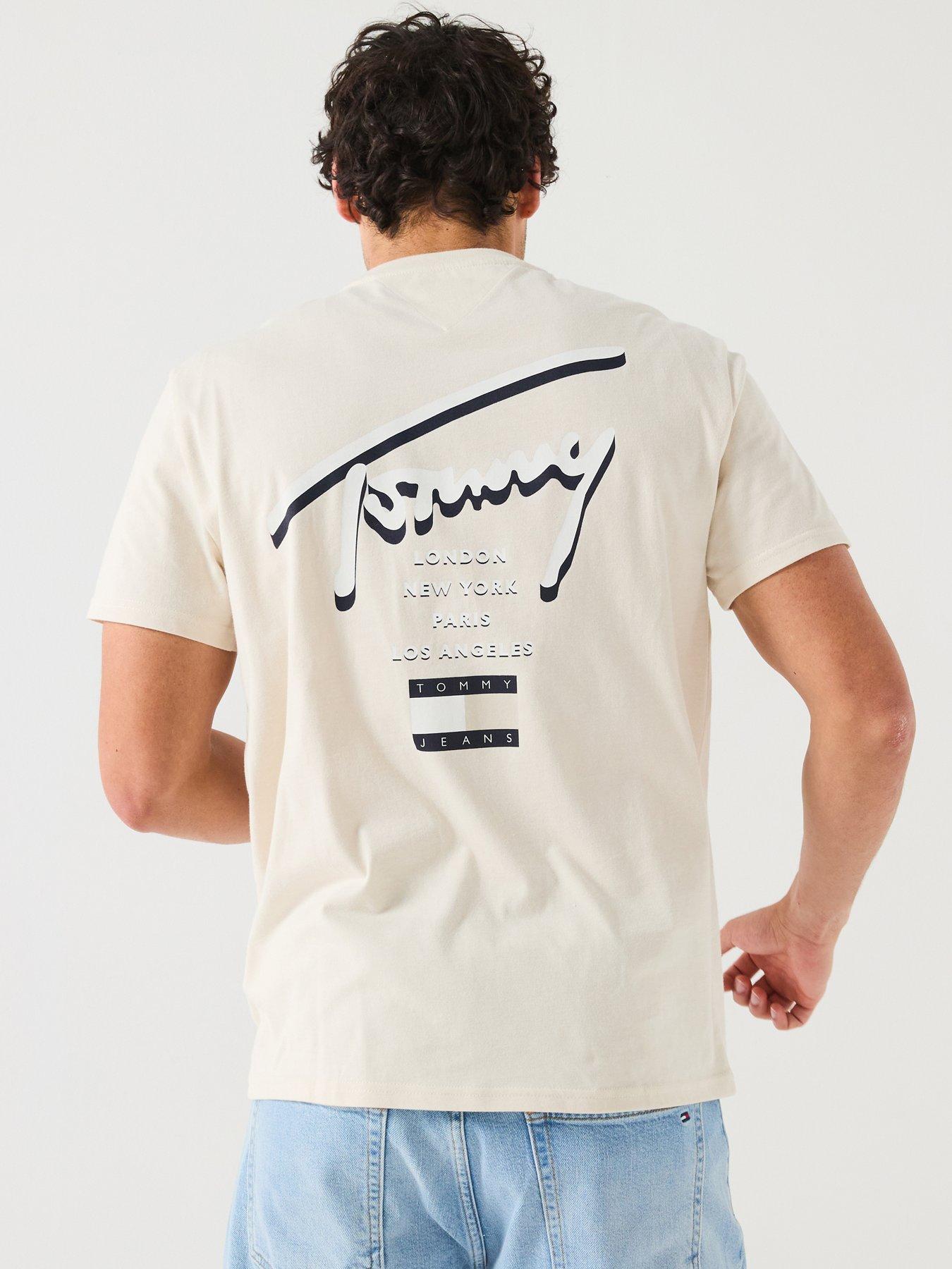 undefined Regular Fit Signature City Back Print T-Shirt - Beige