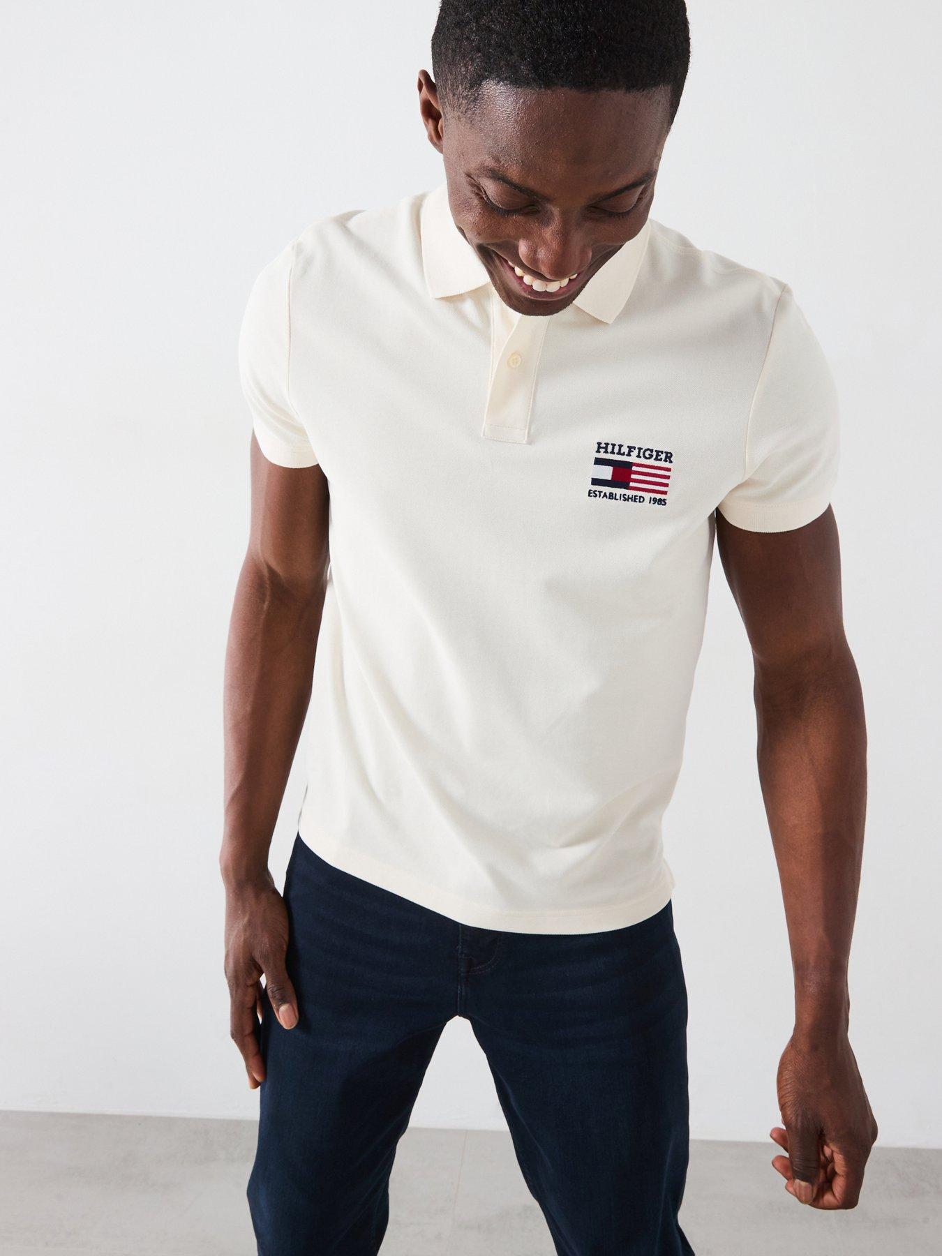 undefined Flag Regular Fit Polo Shirt - Off White