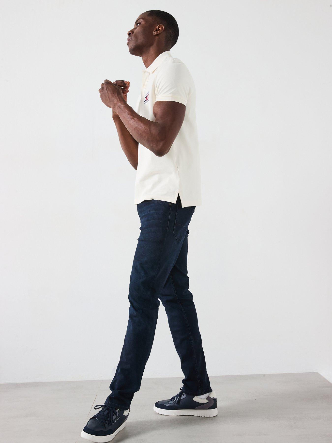 Image 5 of 6 of Tommy Hilfiger Flag Regular Fit Polo Shirt - Off White