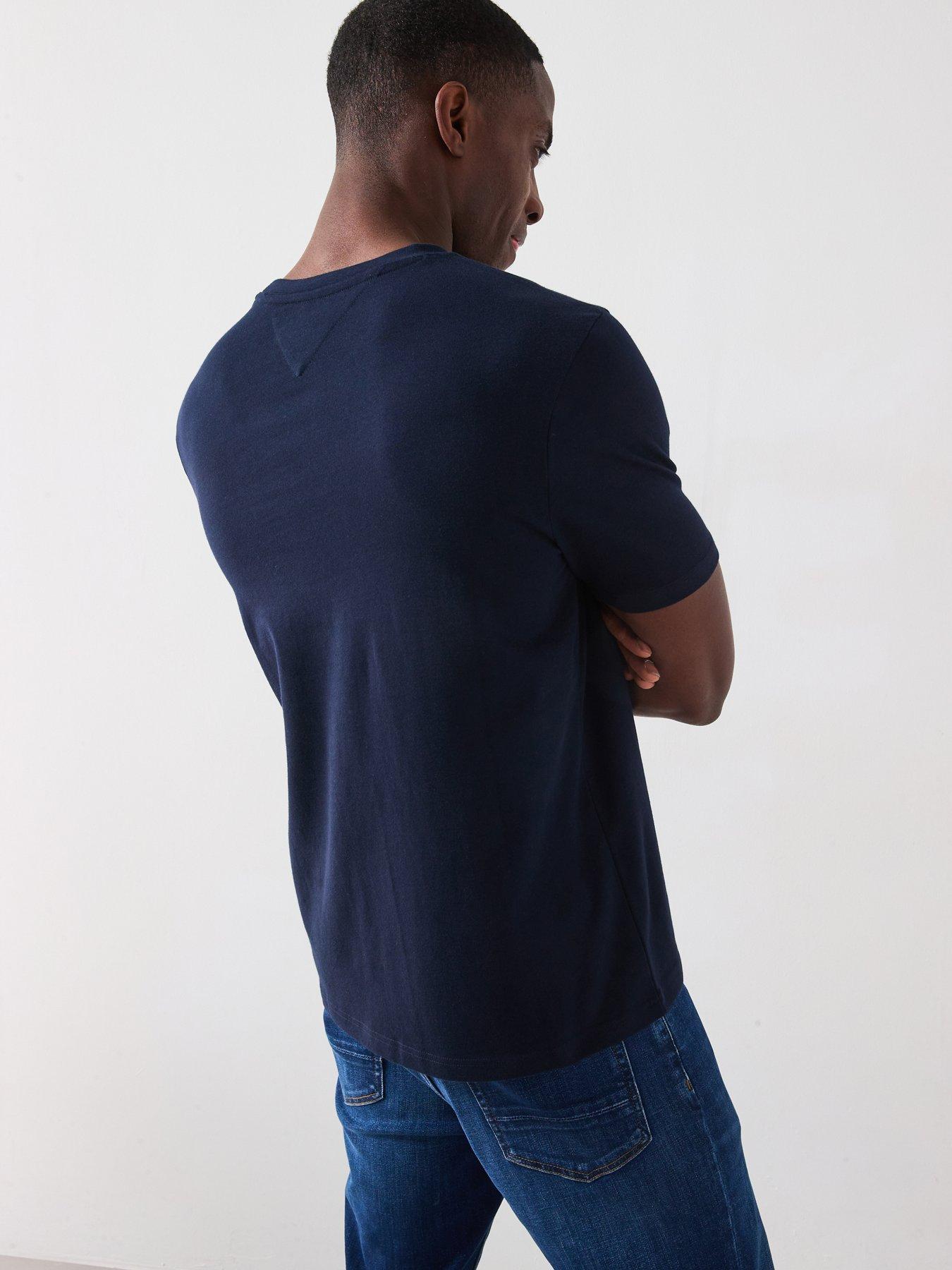 Image 2 of 6 of Tommy Hilfiger Americana Embroidered Flag T-Shirt - Navy