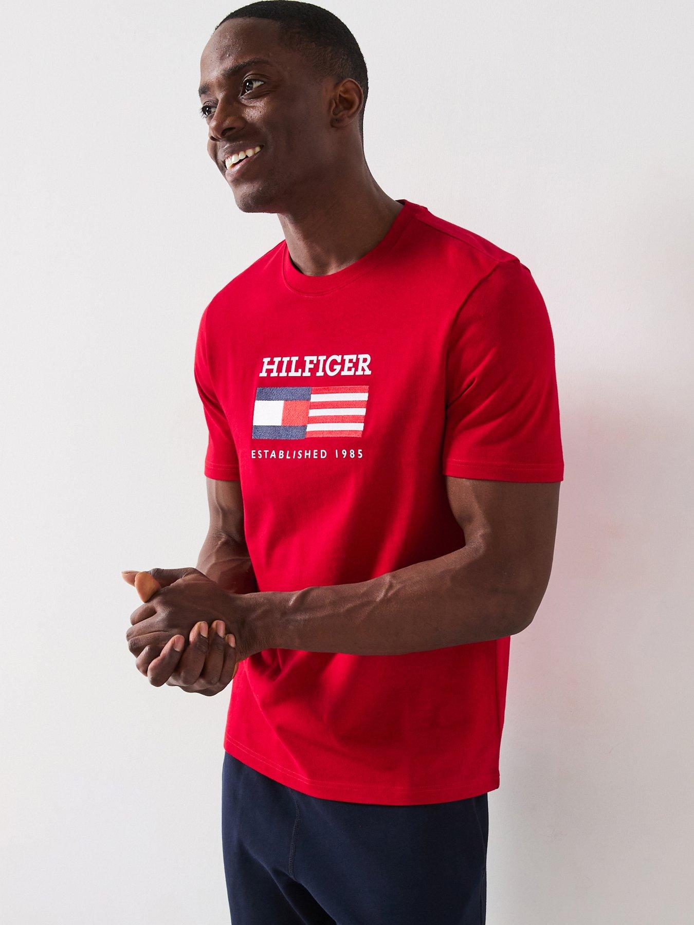 undefined Americana Embroidered Flag T-Shirt - Red