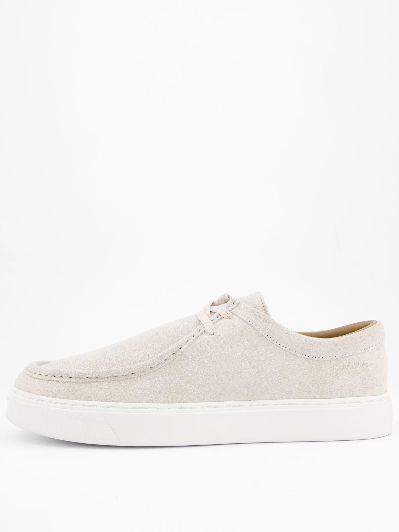 Calvin Klein Suede Apron Moc Casual Lace Up Shoes - Beige