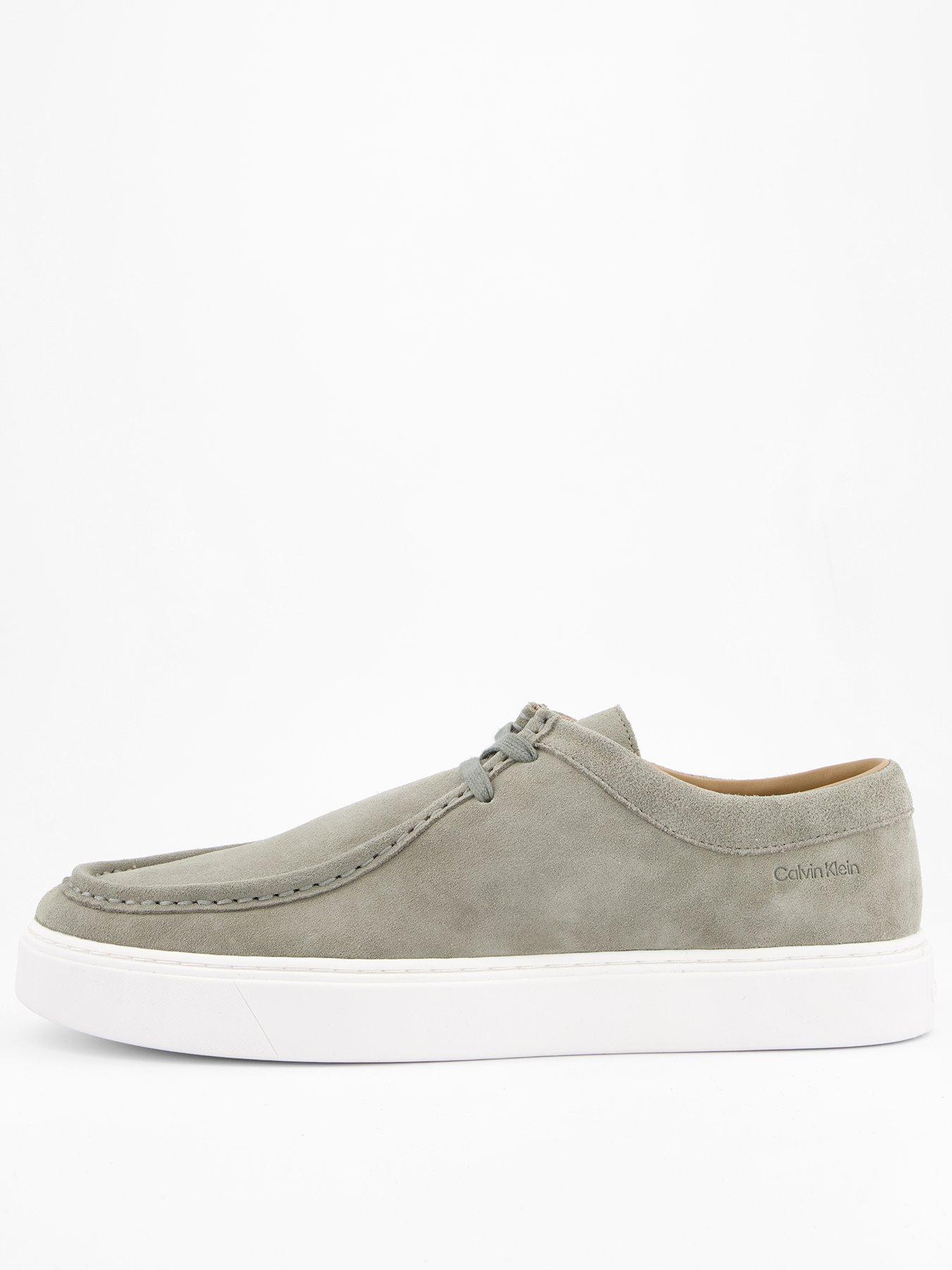 Calvin Klein Suede Apron Moc Casual Lace Up Shoes - Green
