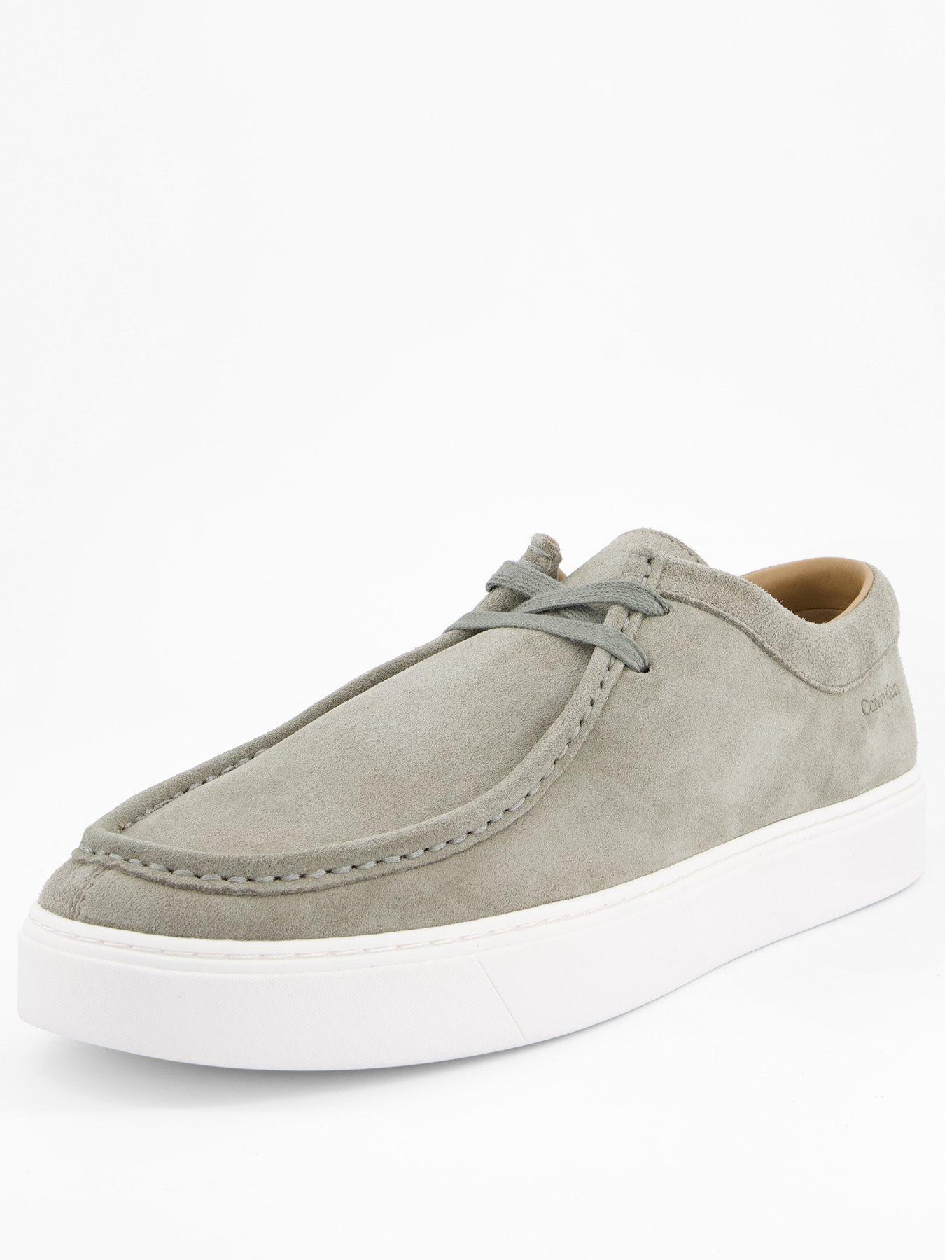 Image 2 of 7 of Calvin Klein Suede Apron Moc Casual Lace Up Shoes - Green