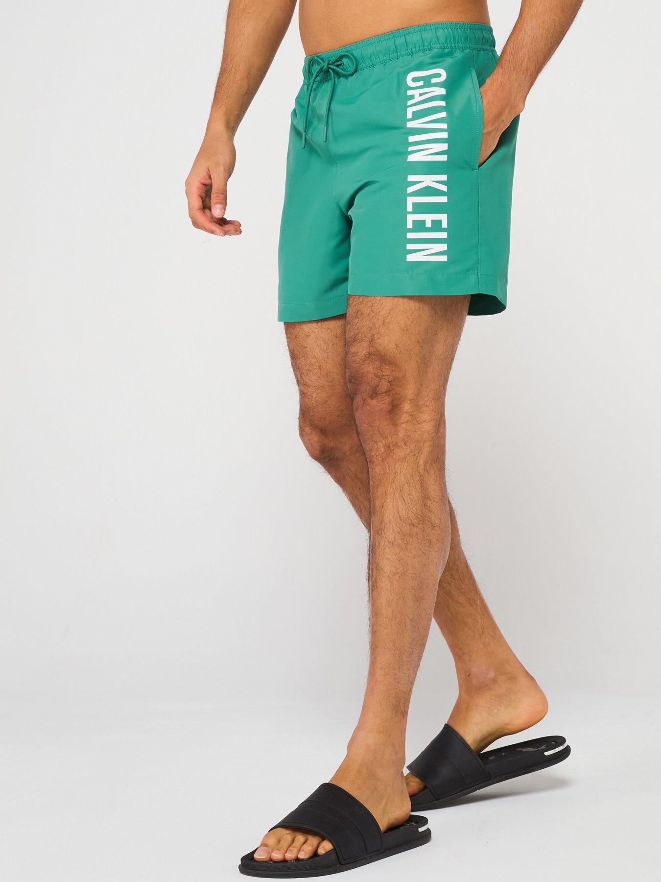 undefined Calvin Klein Medium Drawstring Swimshorts - Green