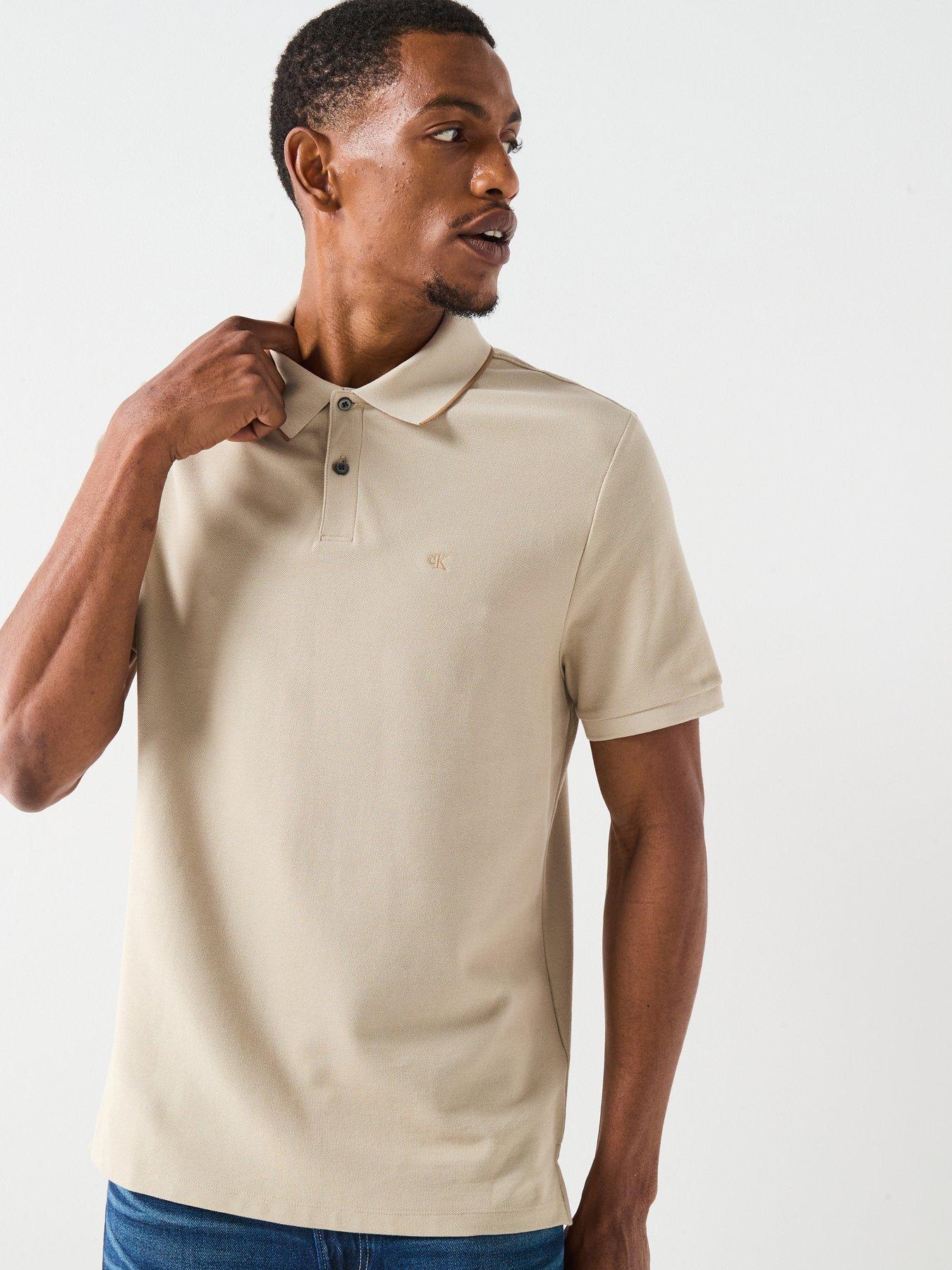 undefined Calvin Klein Refined Classic Tipped Polo Shirt - Black