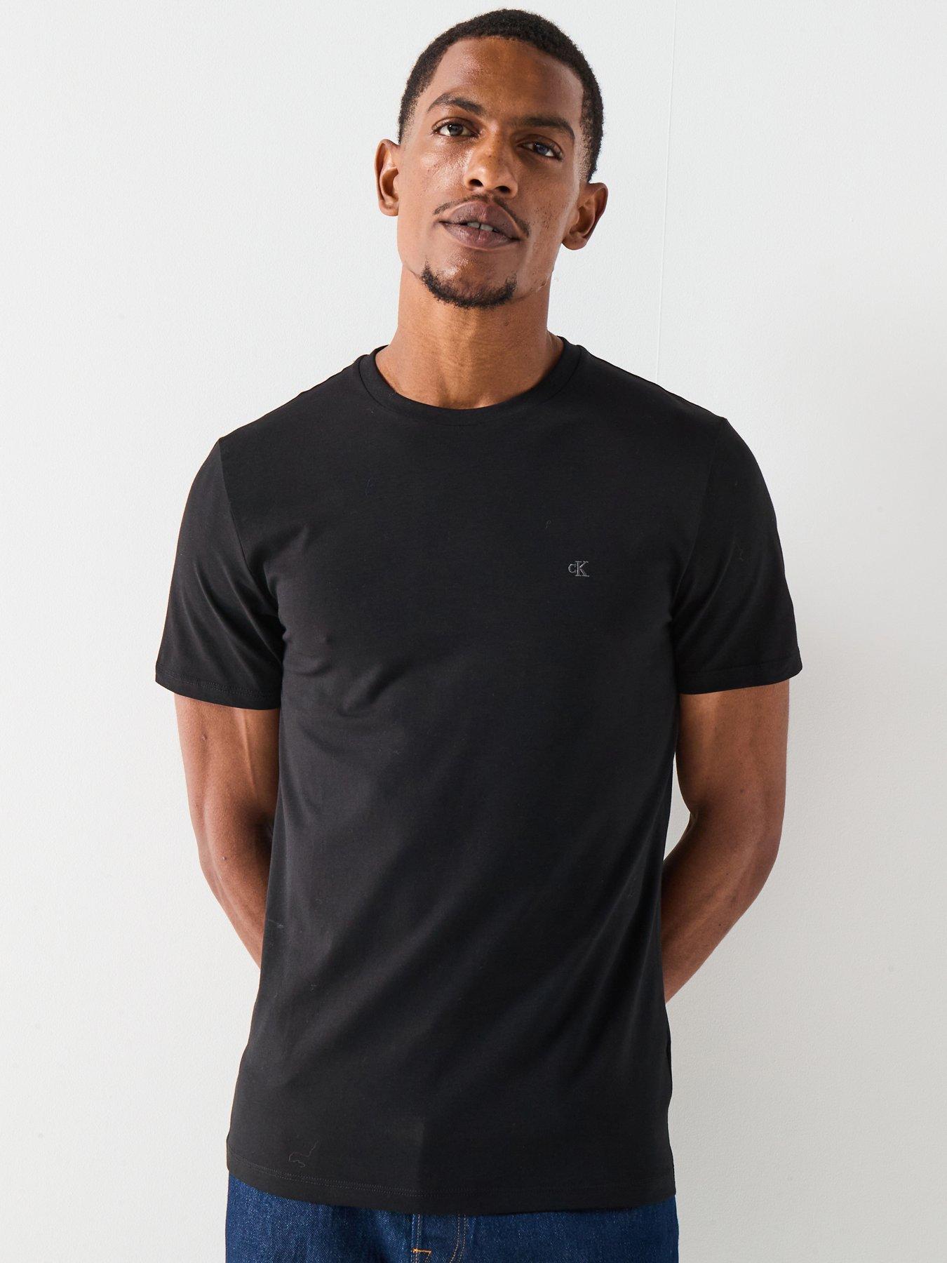 undefined Calvin Klein Stretch Cotton Slim T-shirt - Black