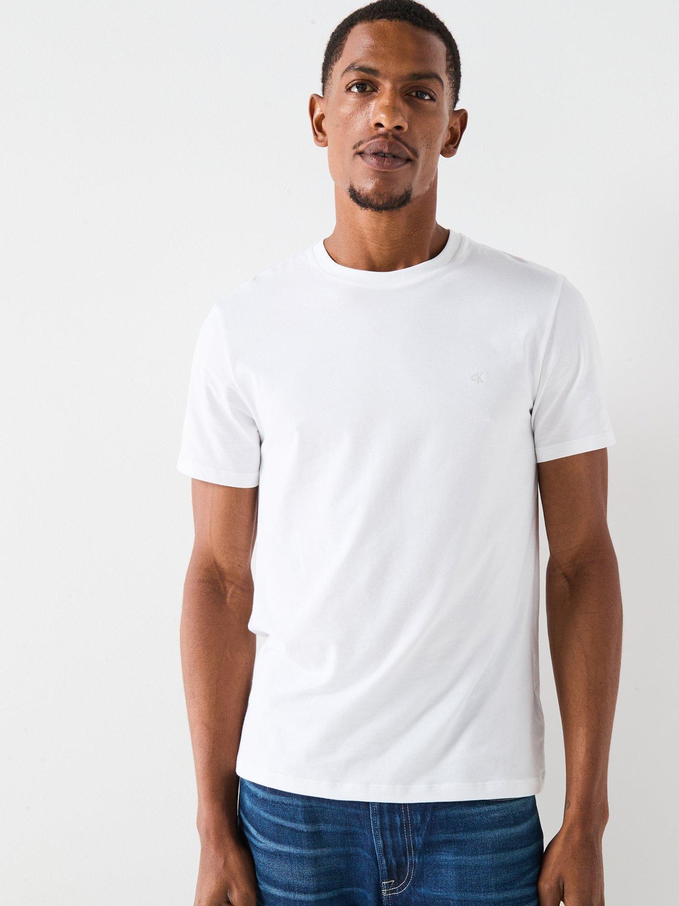 undefined Stretch Cotton Slim T-Shirt - White