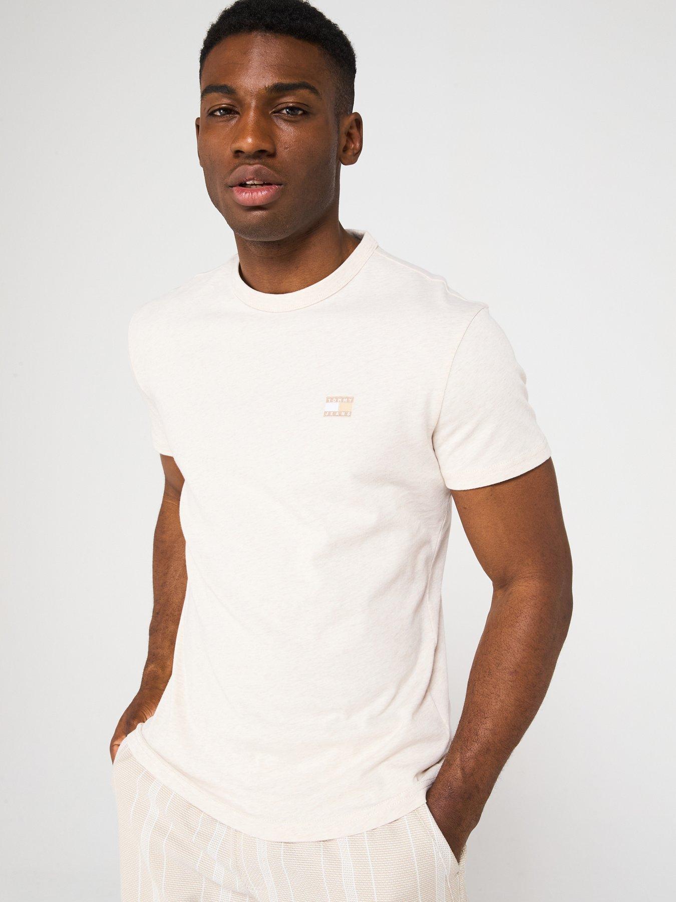 undefined Regular Fit Badge T-Shirt - Light Beige