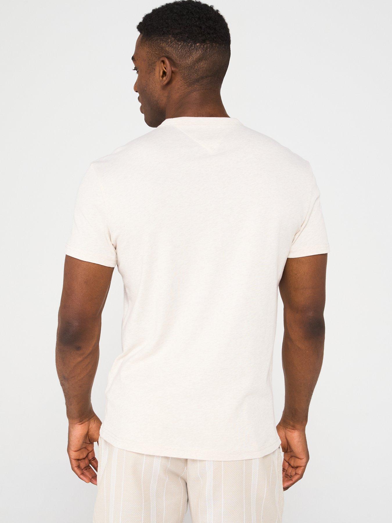 Image 2 of 4 of Tommy Jeans Regular Fit Badge T-Shirt - Light Beige