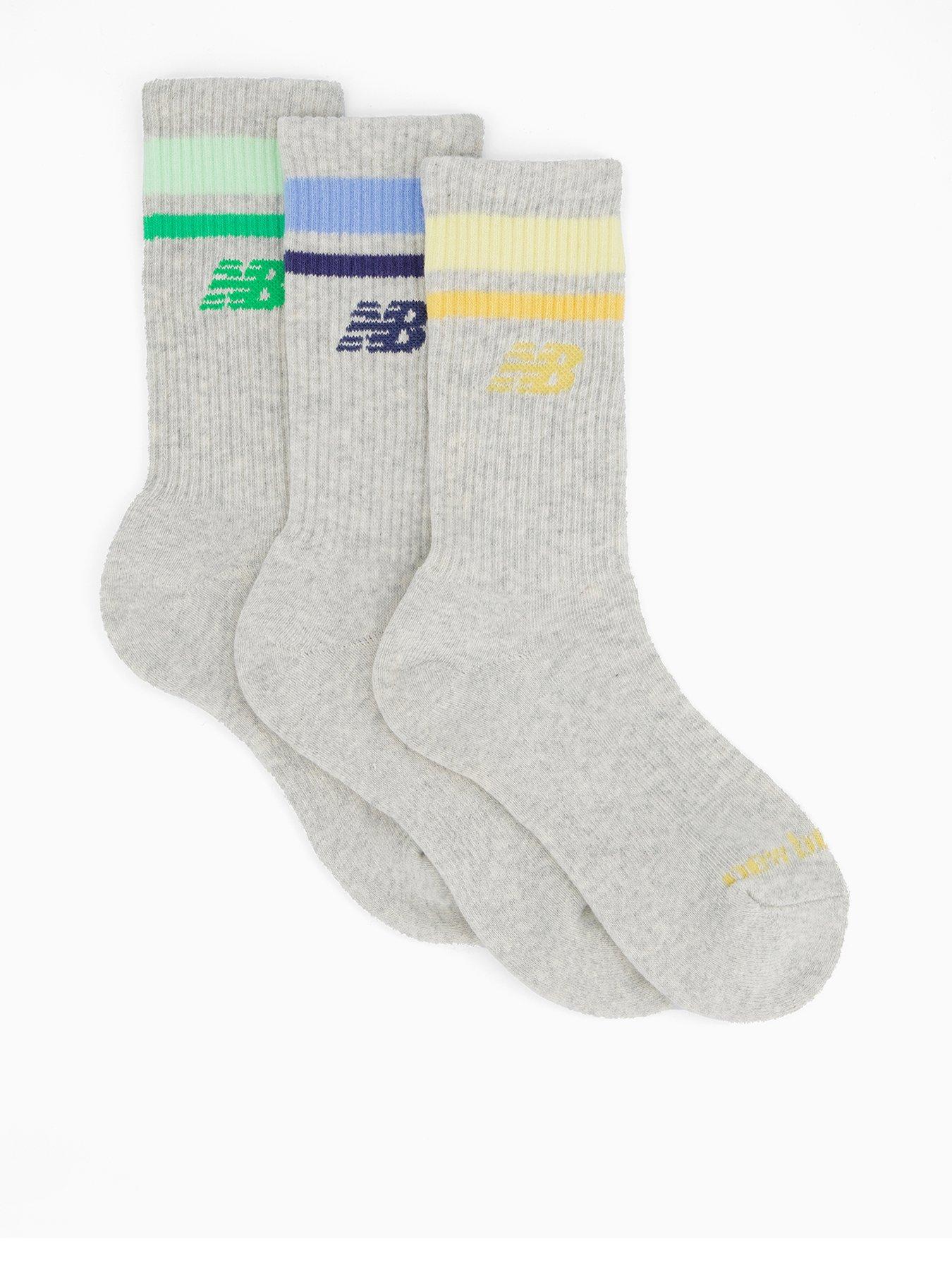 New Balance Unisex Everyday Stripe Midcalf Socks 3 Pack - Multi