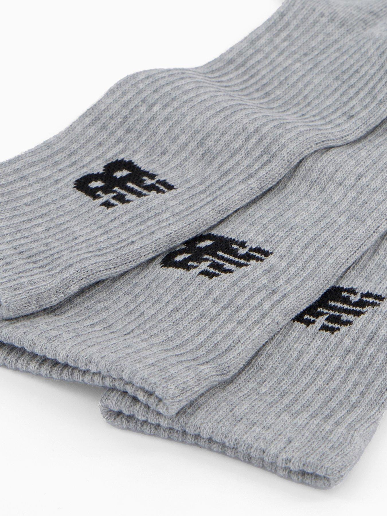 Image 3 of 4 of New Balance Unisex Everyday Crew 3 Pack Socks - Grey