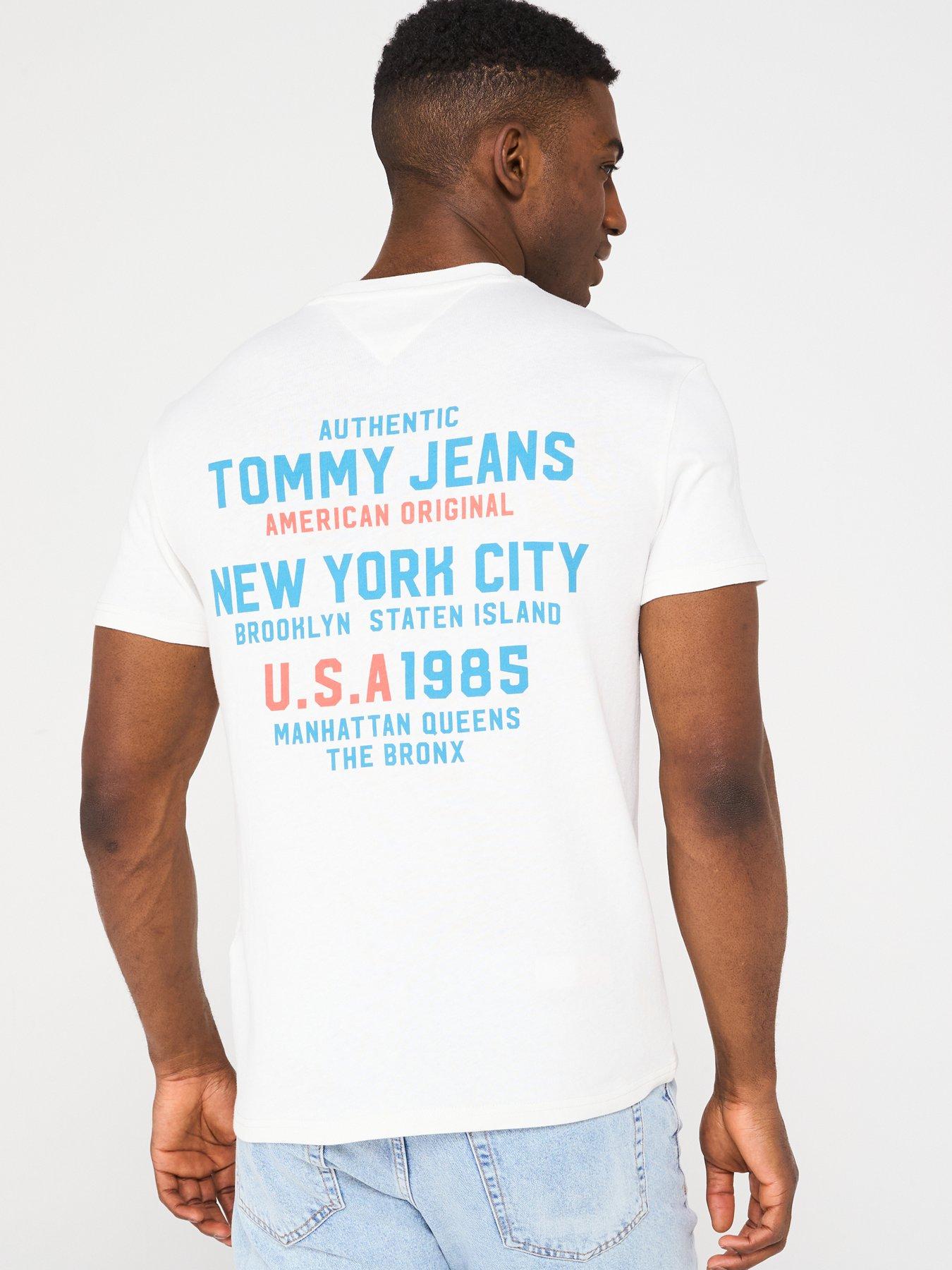 undefined Regular Fit USA Script Back Print T-Shirt - Light Beige