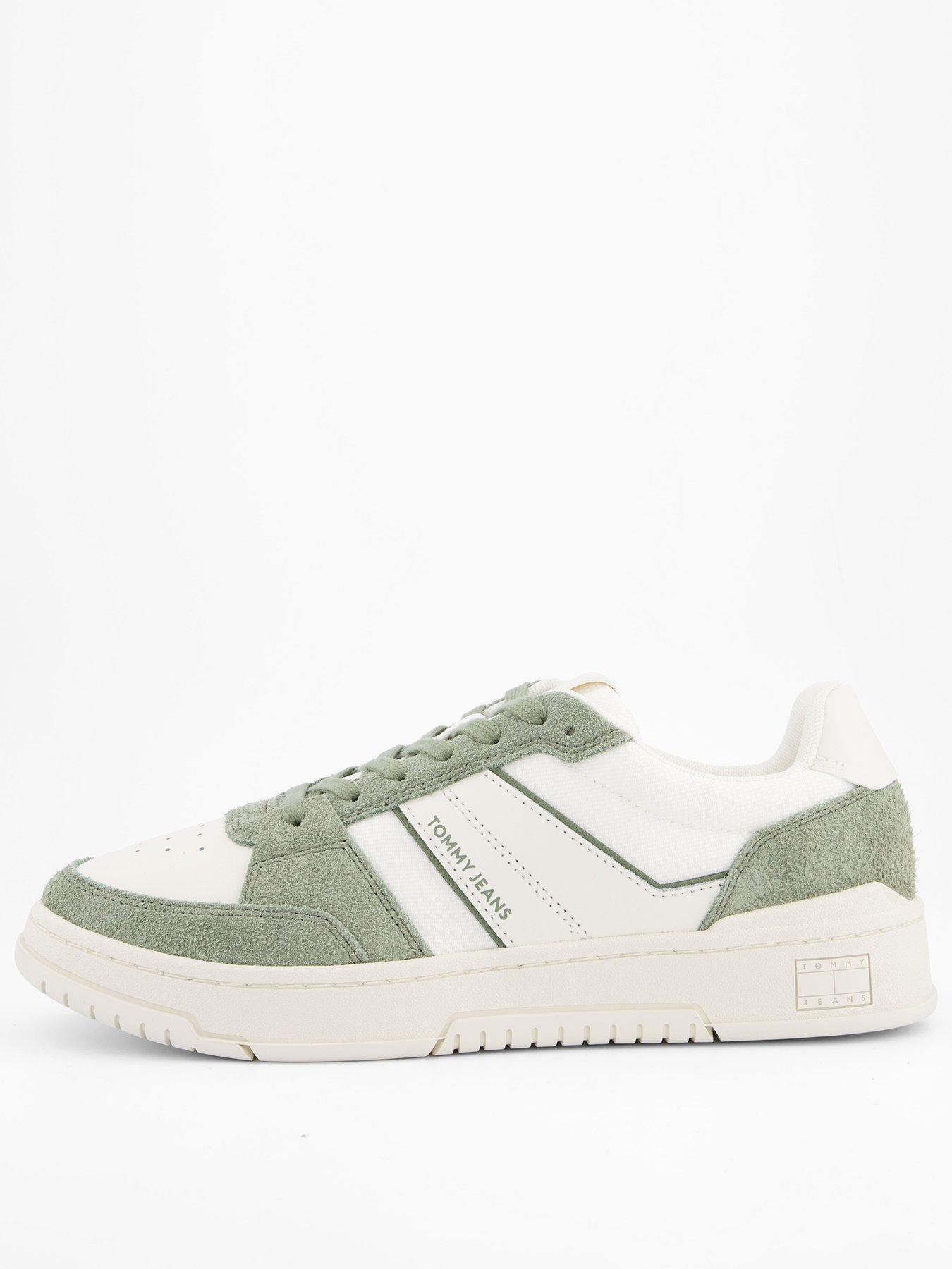 undefined Pods Suede Cupsole Trainers - White/Green
