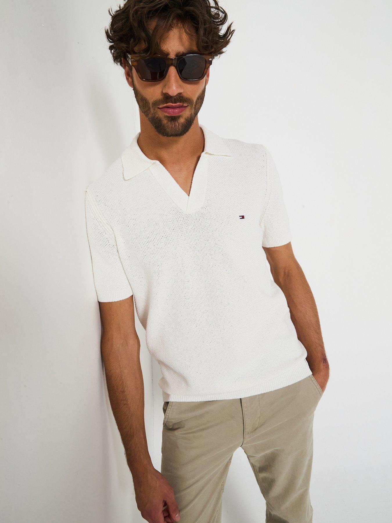 Tommy Hilfiger Knitted Polo Shirt - Off White